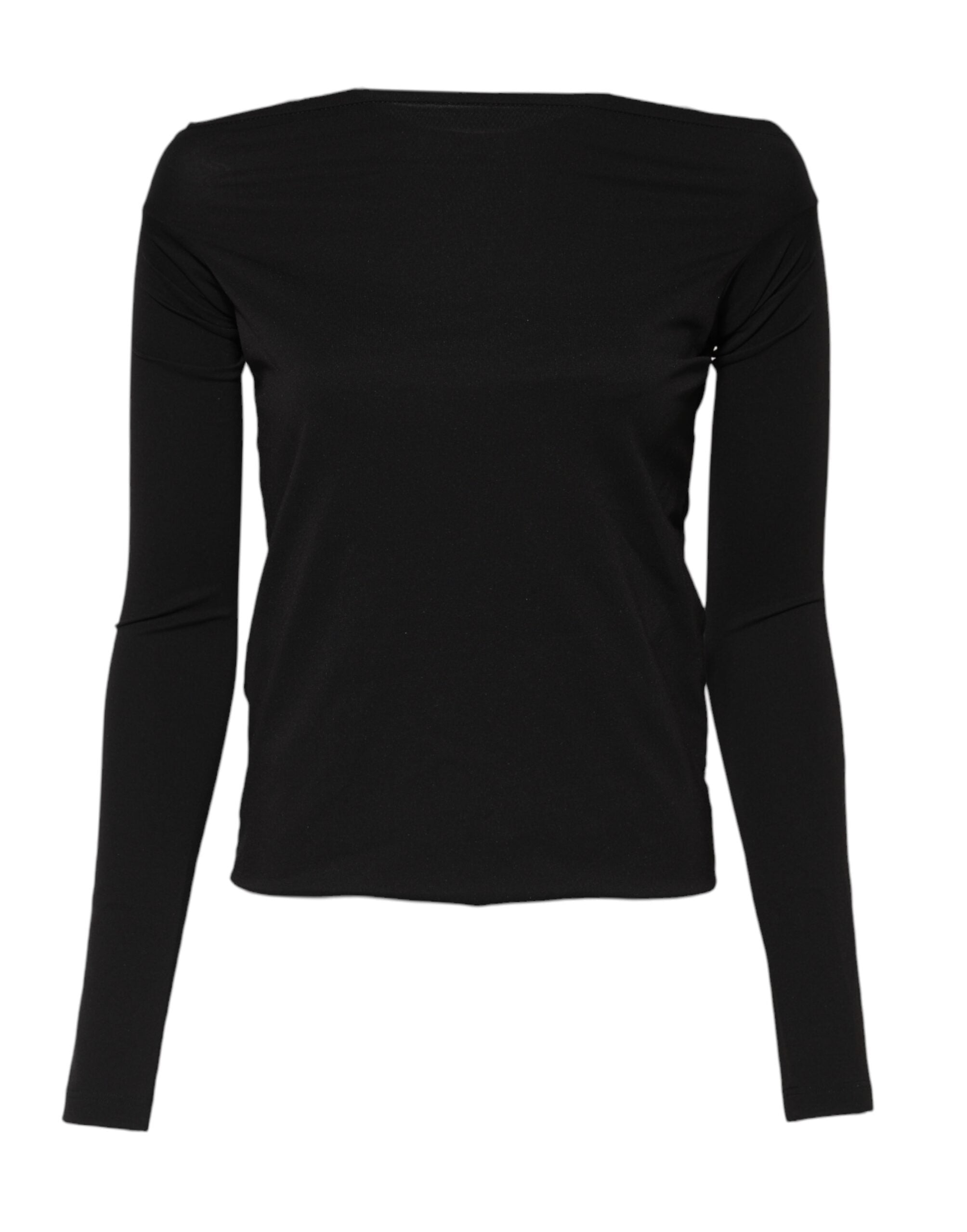 Black Wool Shrug Crew Neck Pullover Sweater - ventzia