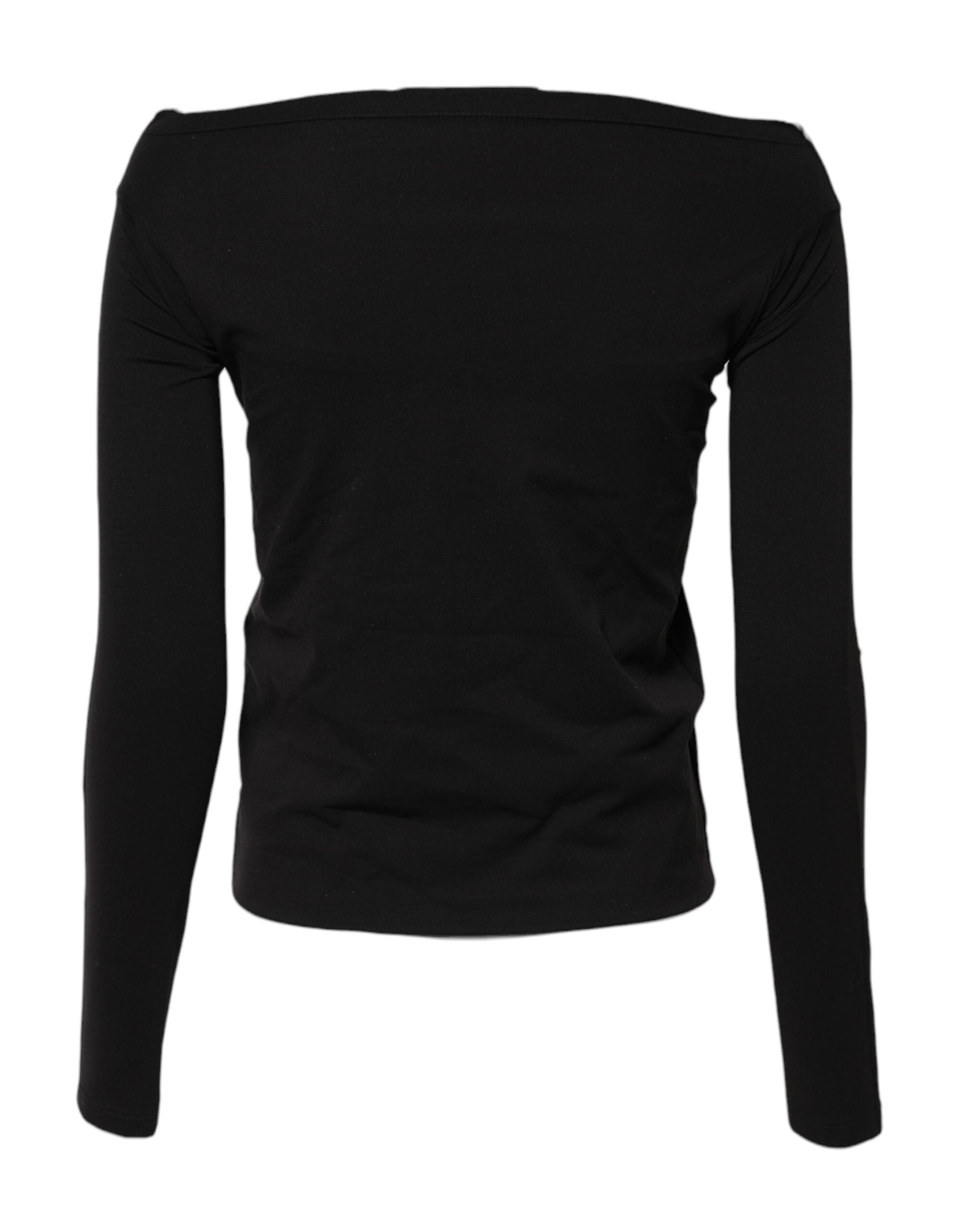 Black Wool Shrug Crew Neck Pullover Sweater - ventzia