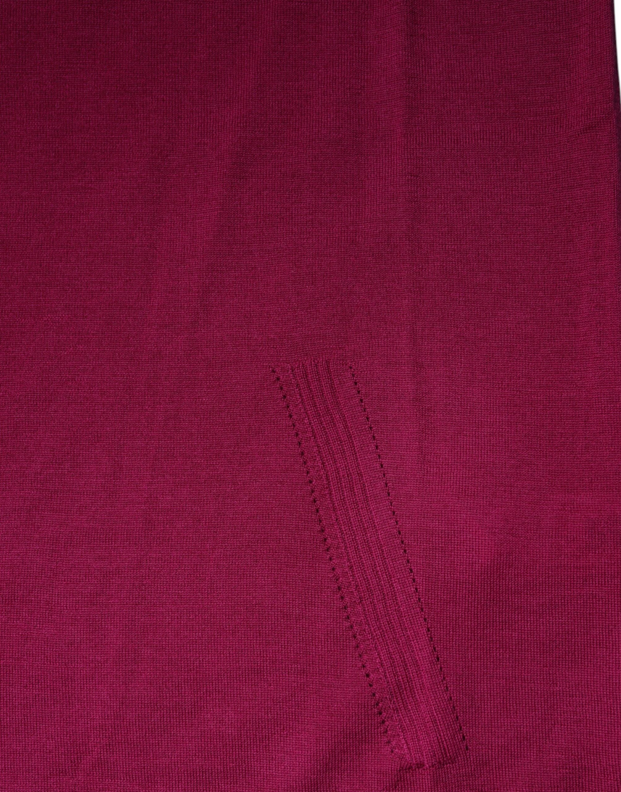 Fuchsia Wool Long Sleeves Turtleneck Sweater - ventzia