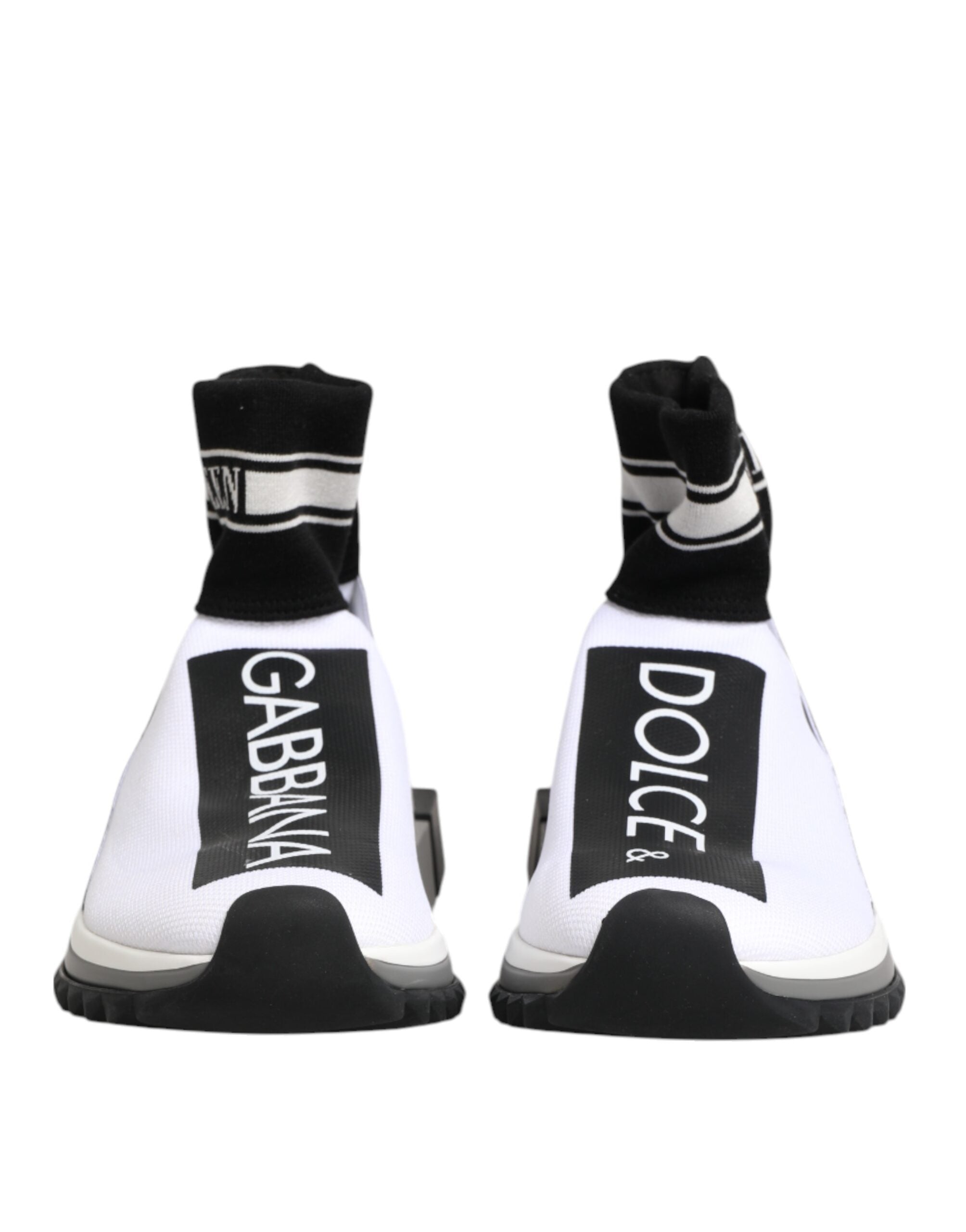 White Black Sorrento Socks Sneakers Shoes - ventzia