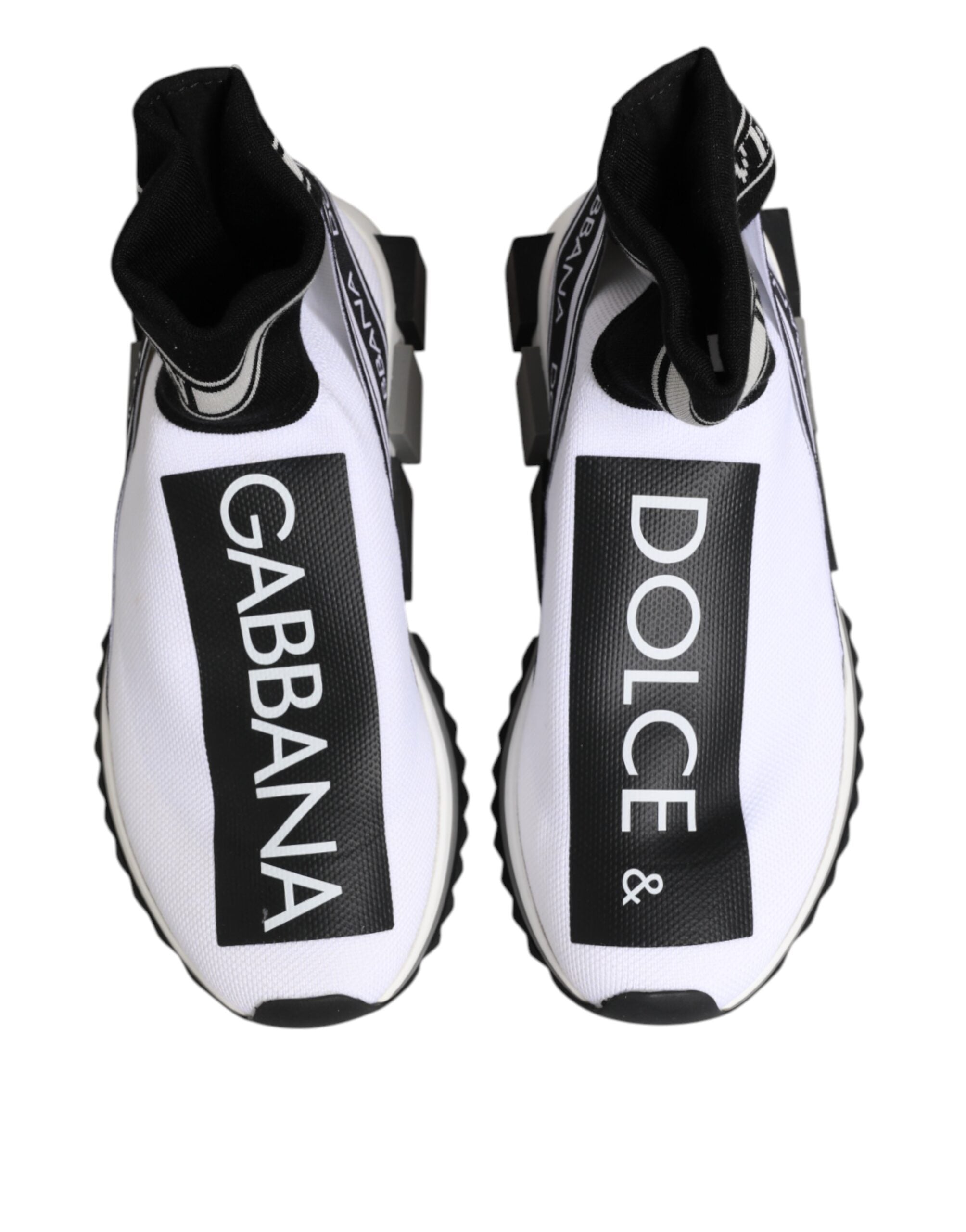 White Black Sorrento Socks Sneakers Shoes - ventzia
