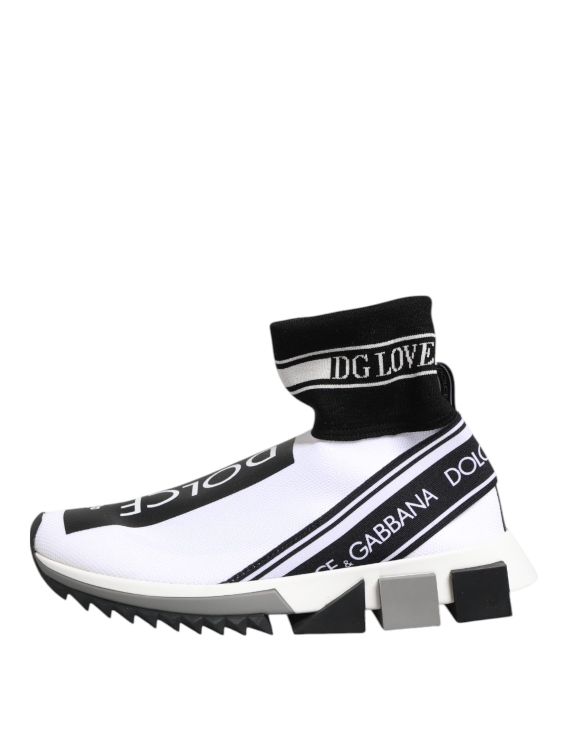 White Black Sorrento Socks Sneakers Shoes - ventzia