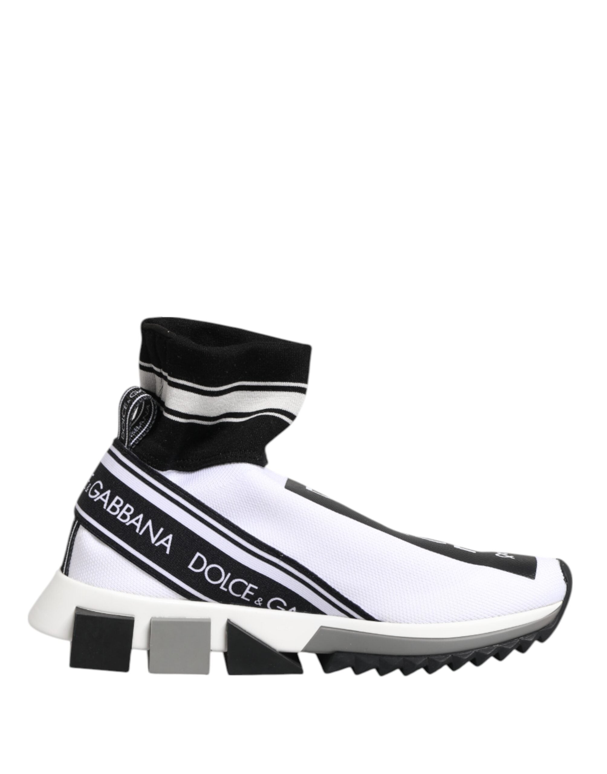 White Black Sorrento Socks Sneakers Shoes - ventzia