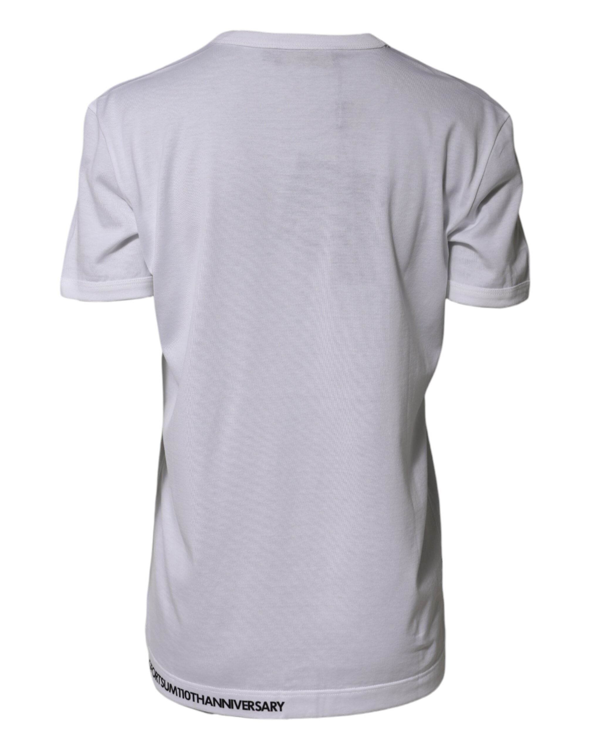 White DG Loves Moscow Cotton Crew Neck T-shirt - ventzia