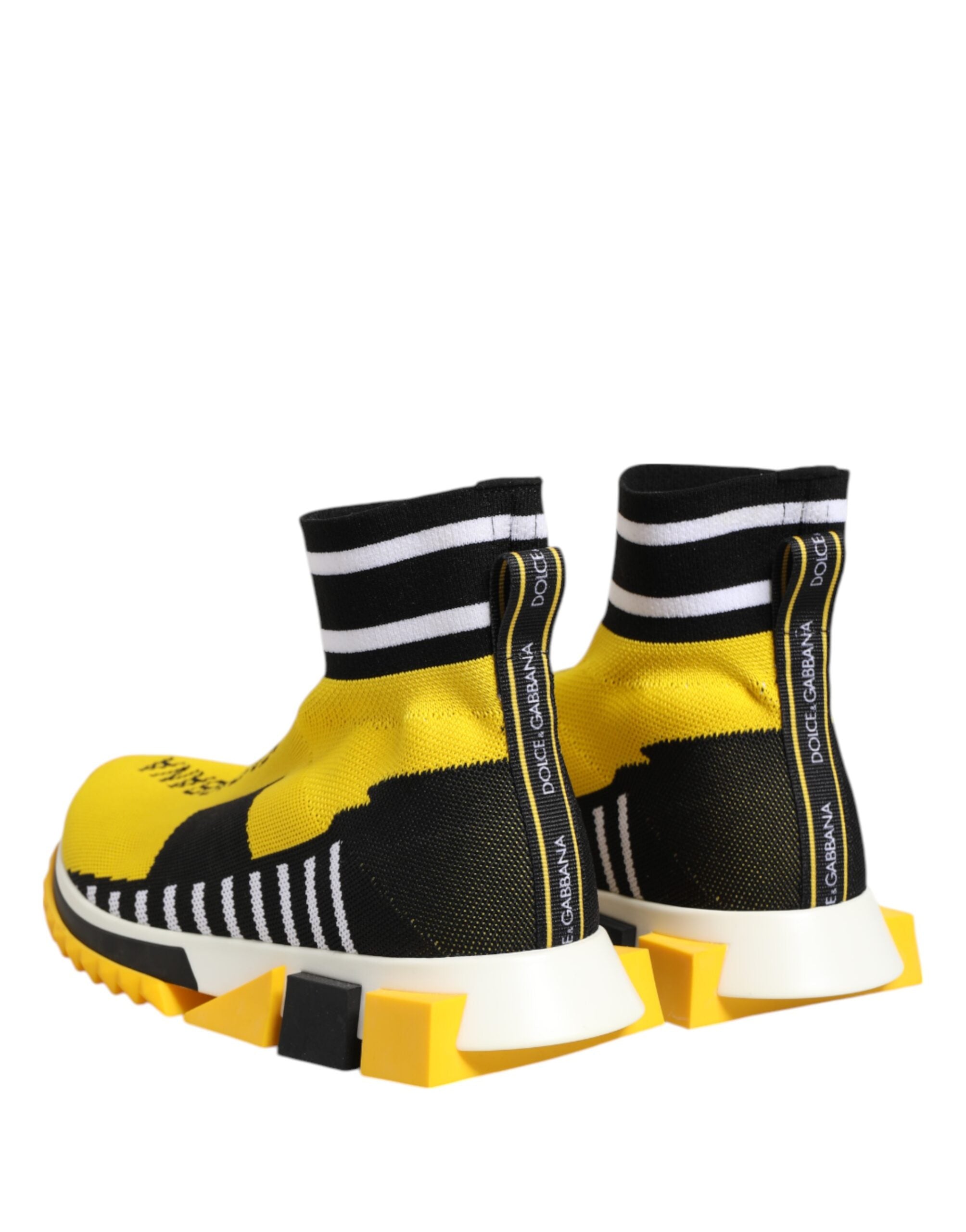 Yellow Black Sorrento Socks Sneakers Shoes - ventzia