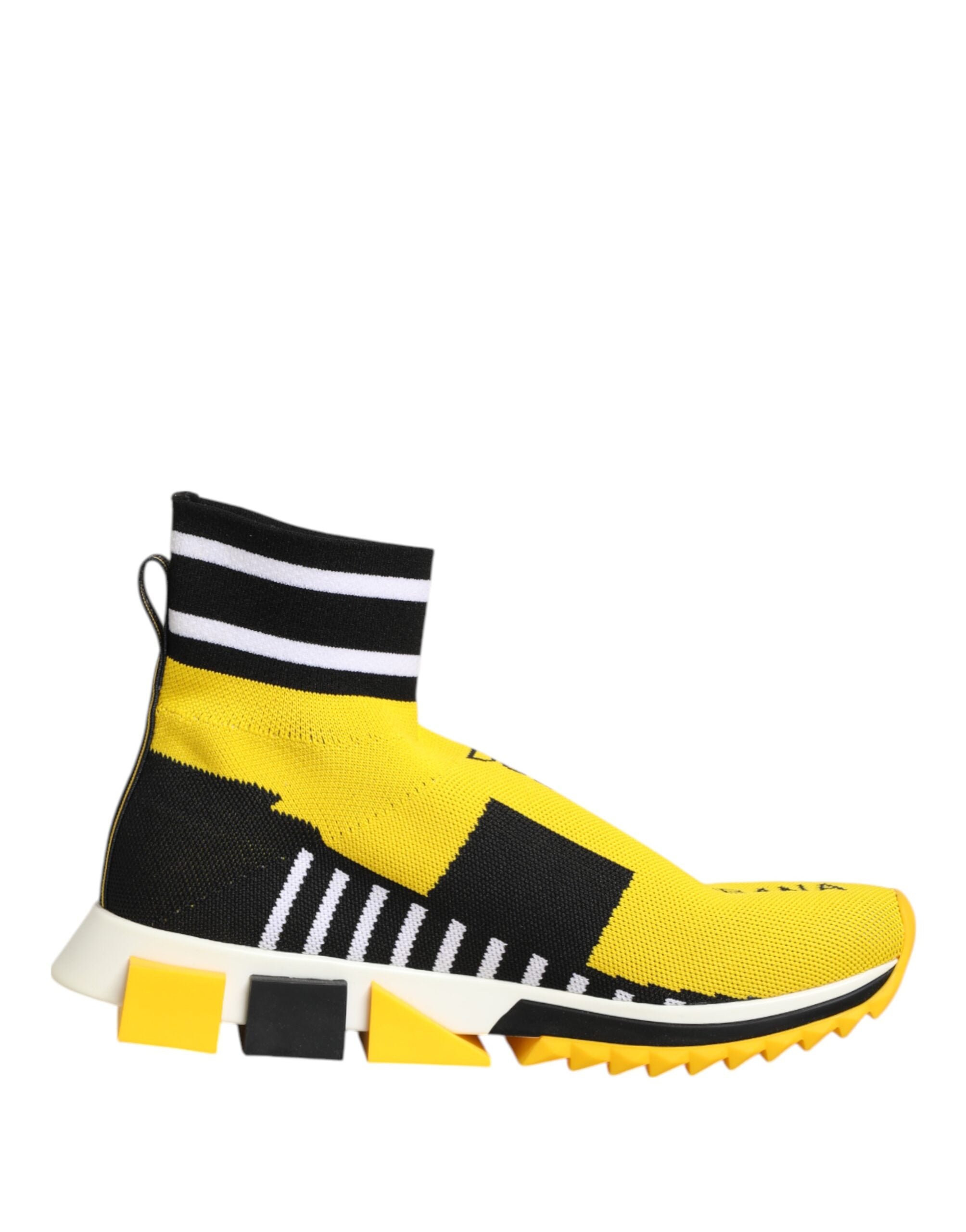 Yellow Black Sorrento Socks Sneakers Shoes - ventzia