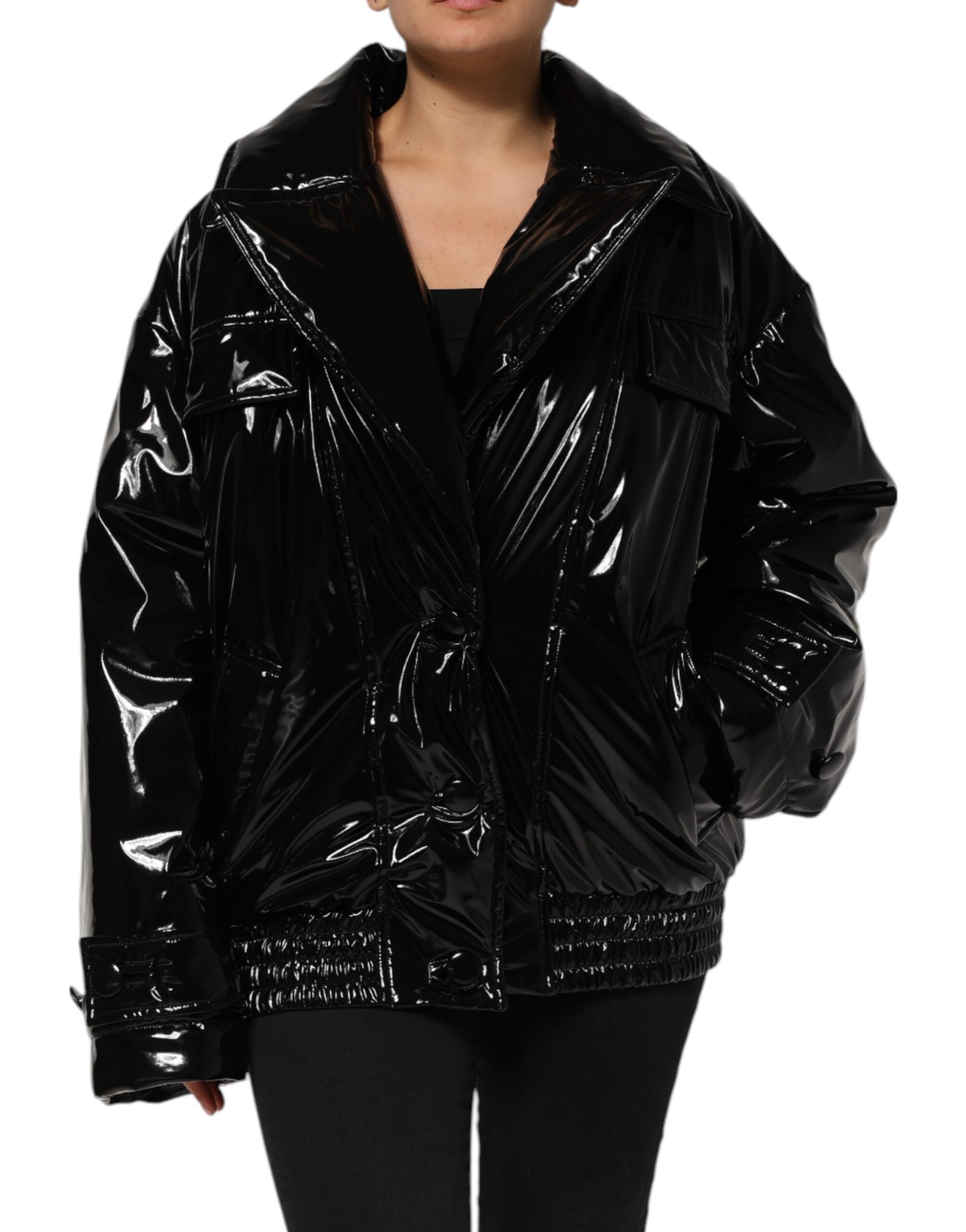 Polyester Black Quilted Puffer Coat  Jacket - ventzia