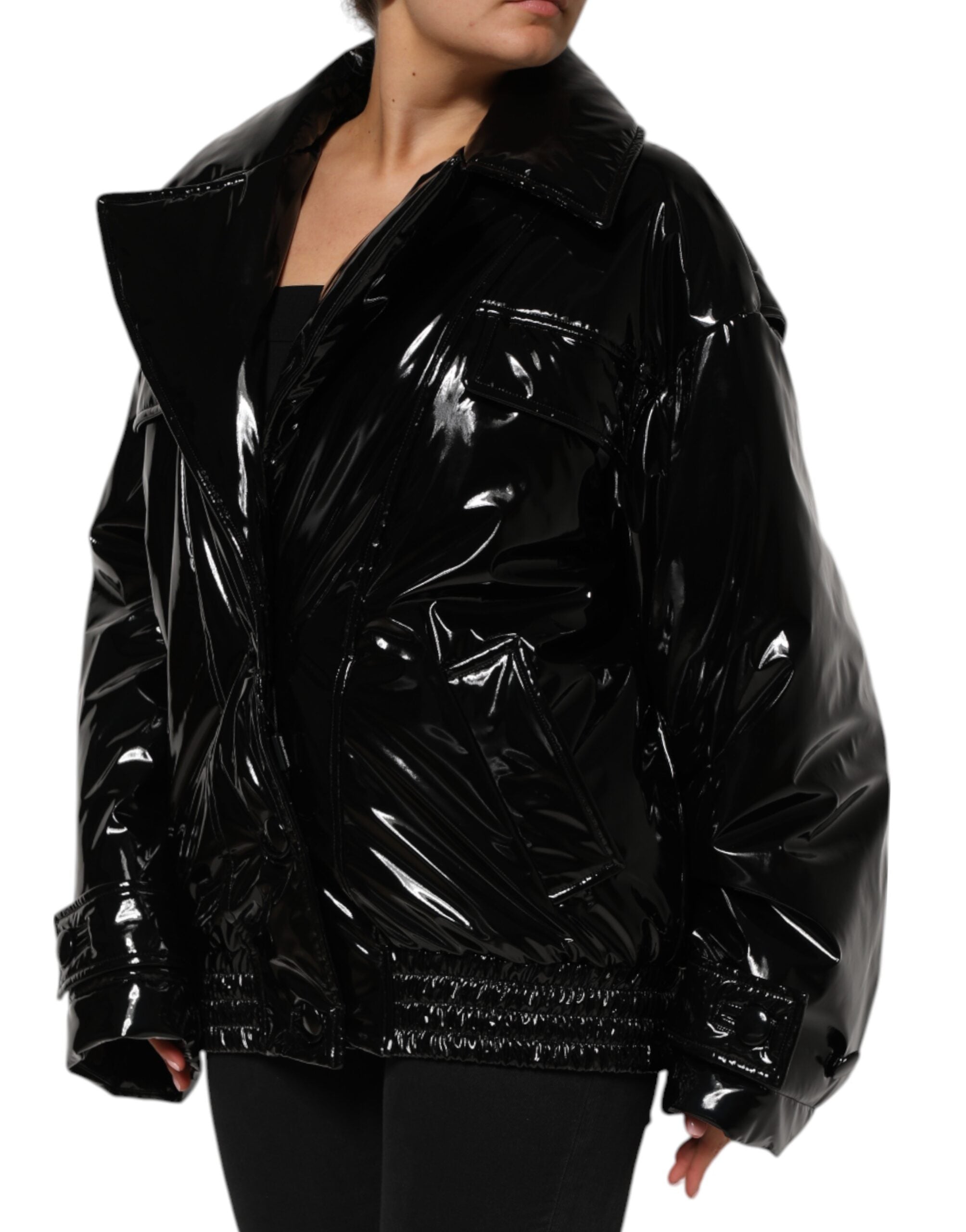 Polyester Black Quilted Puffer Coat  Jacket - ventzia