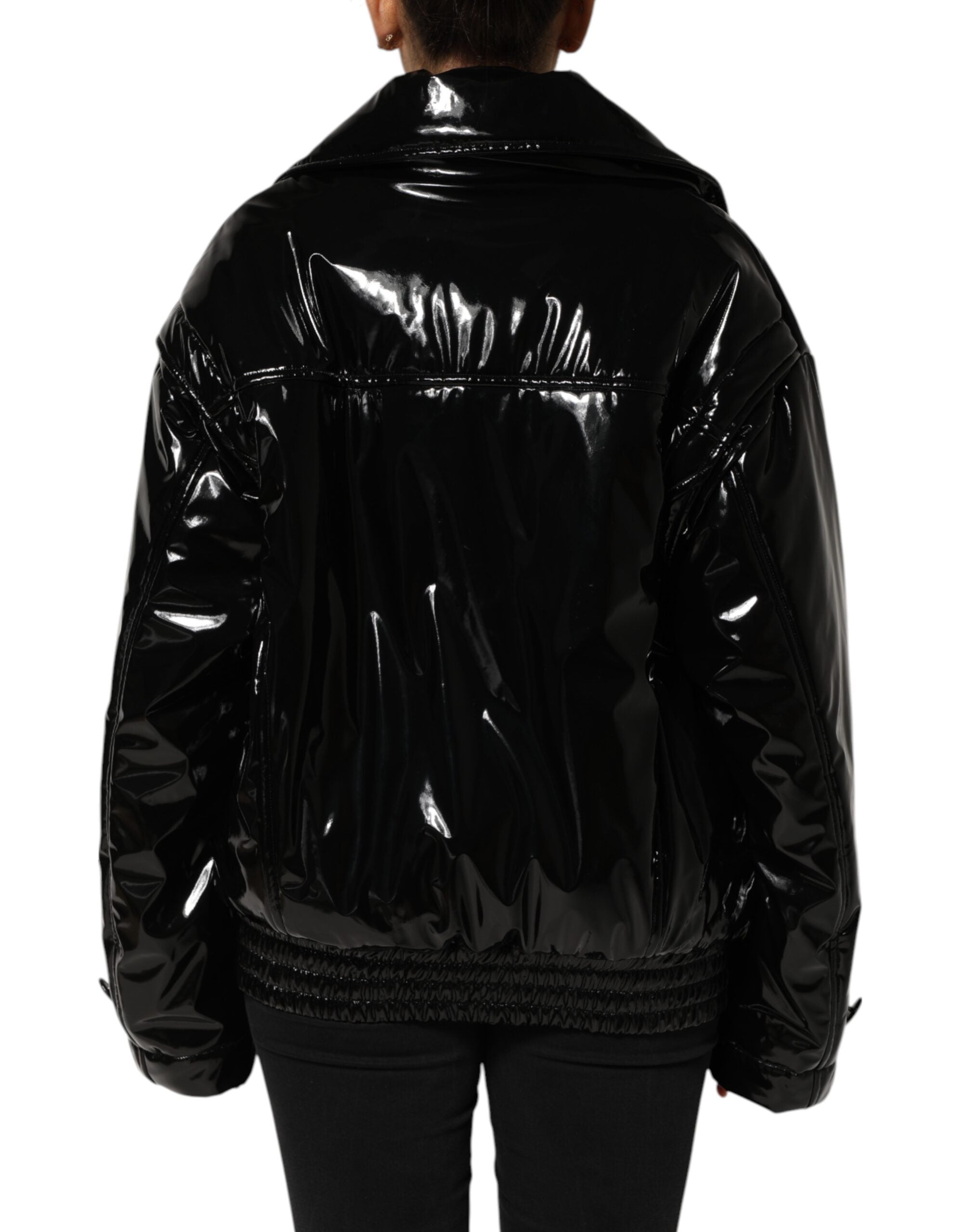 Polyester Black Quilted Puffer Coat  Jacket - ventzia