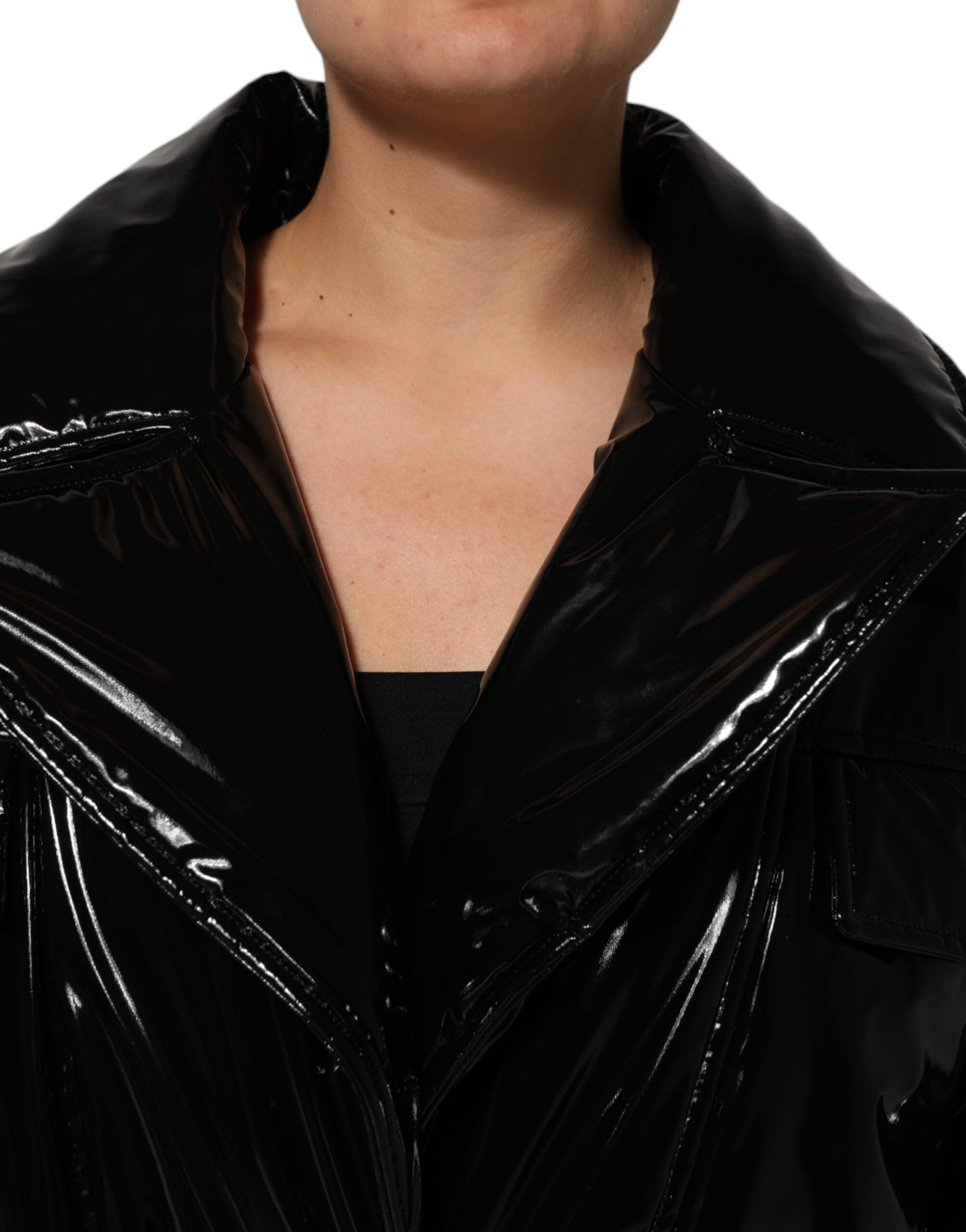 Polyester Black Quilted Puffer Coat  Jacket - ventzia