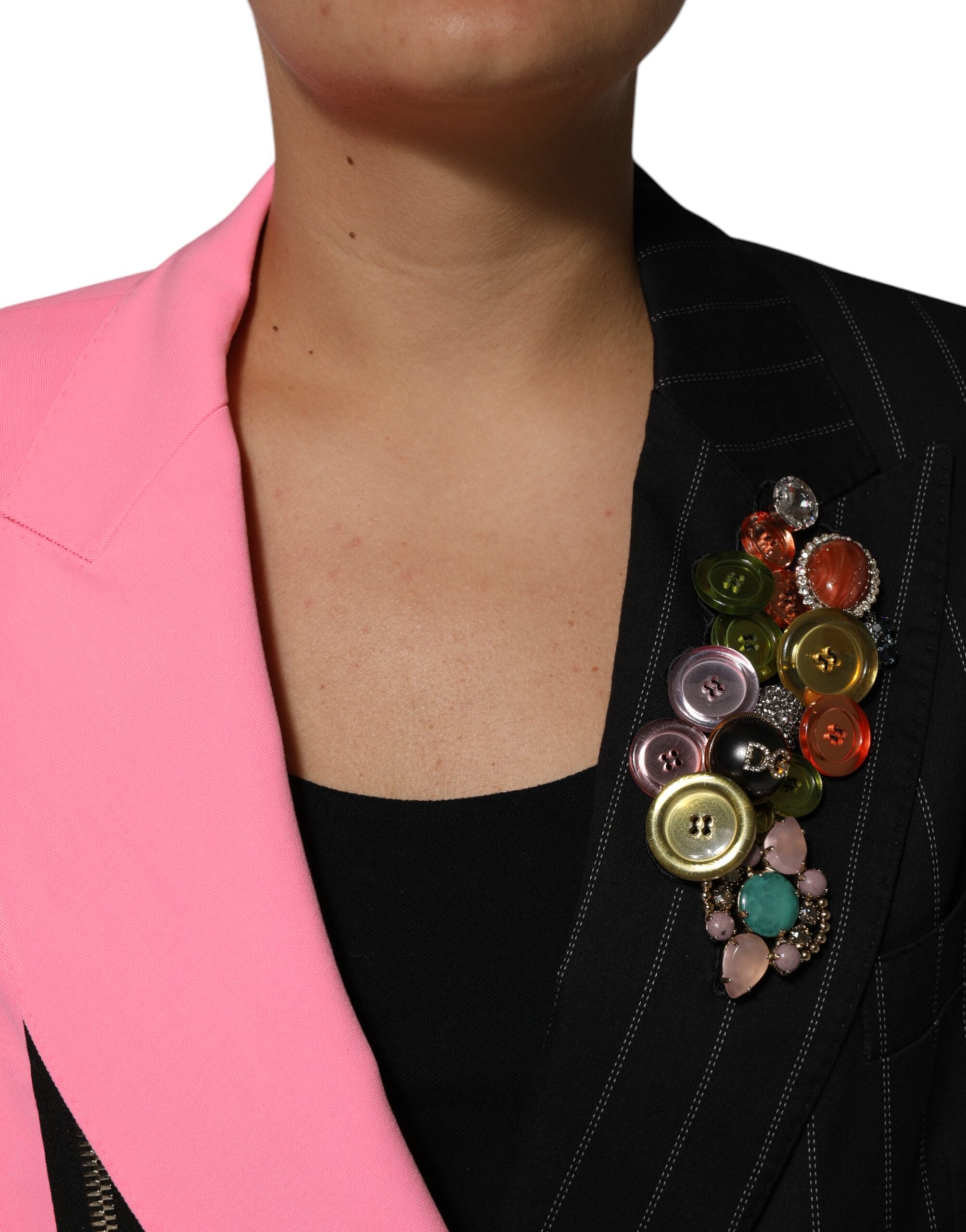 Multicolor Patchwork Embellished Coat Jacket - ventzia