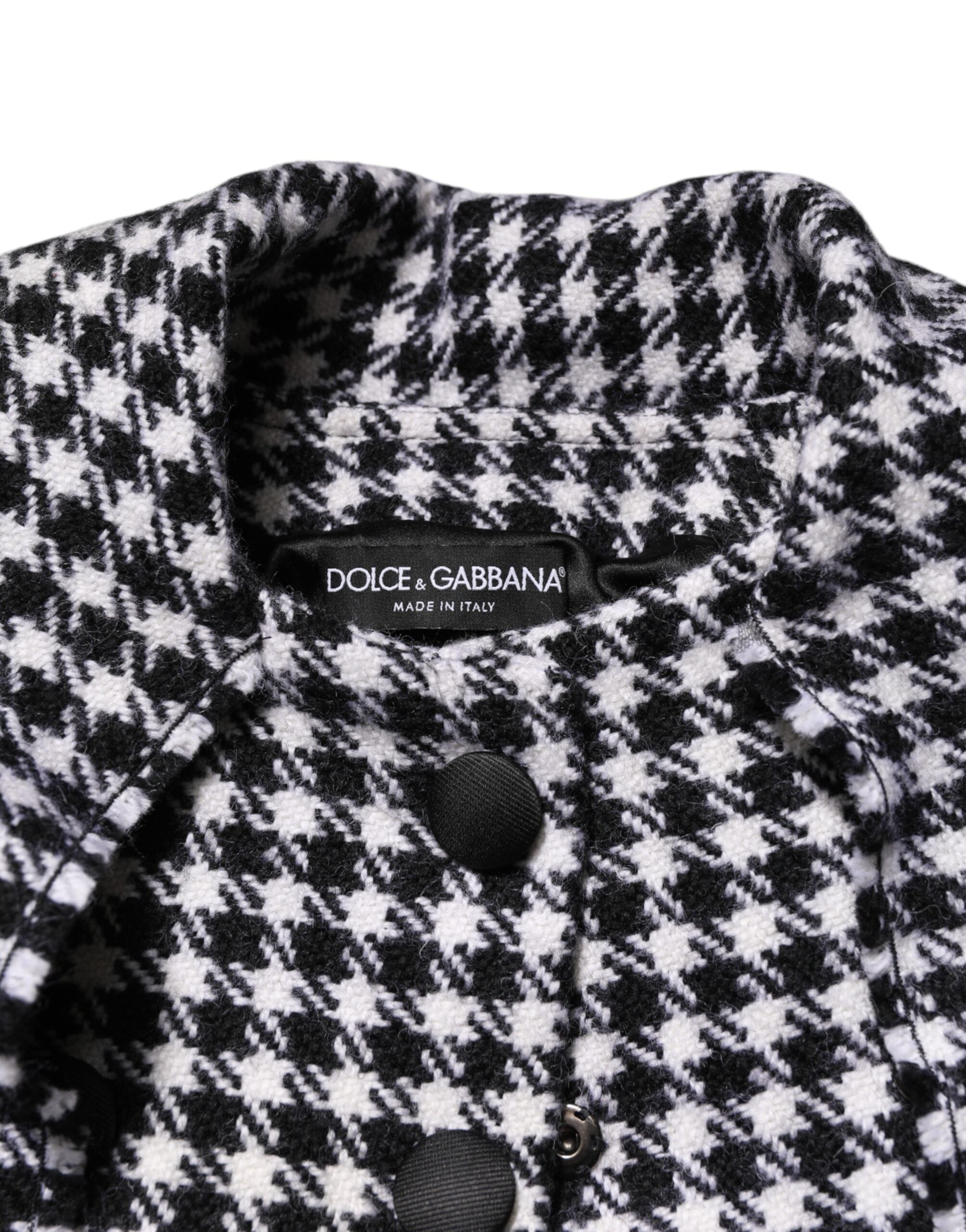 Multicolor Wool Monochrome Patterned Jacket - ventzia