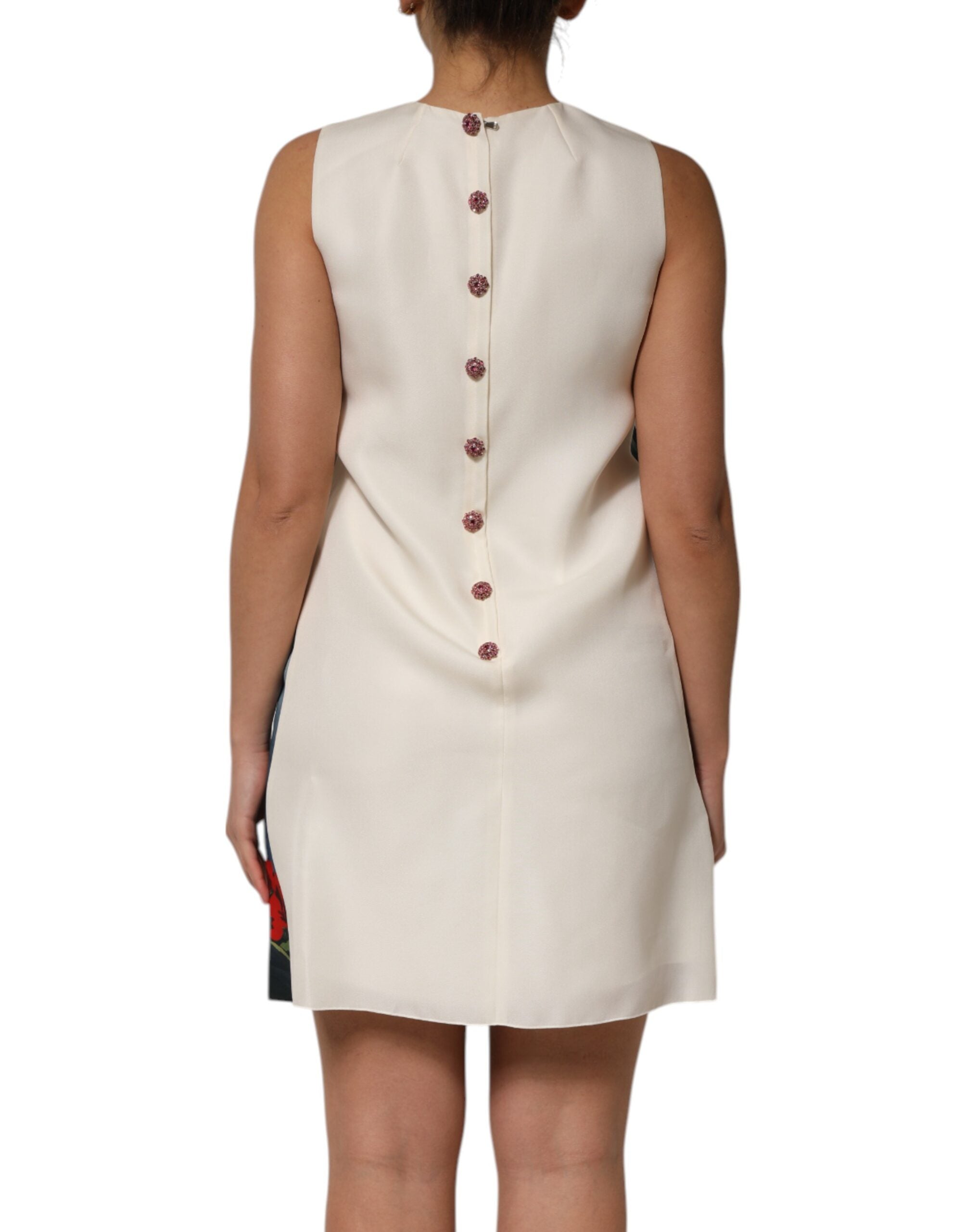 Multicolor Crystal Embellished Mini Dress - ventzia