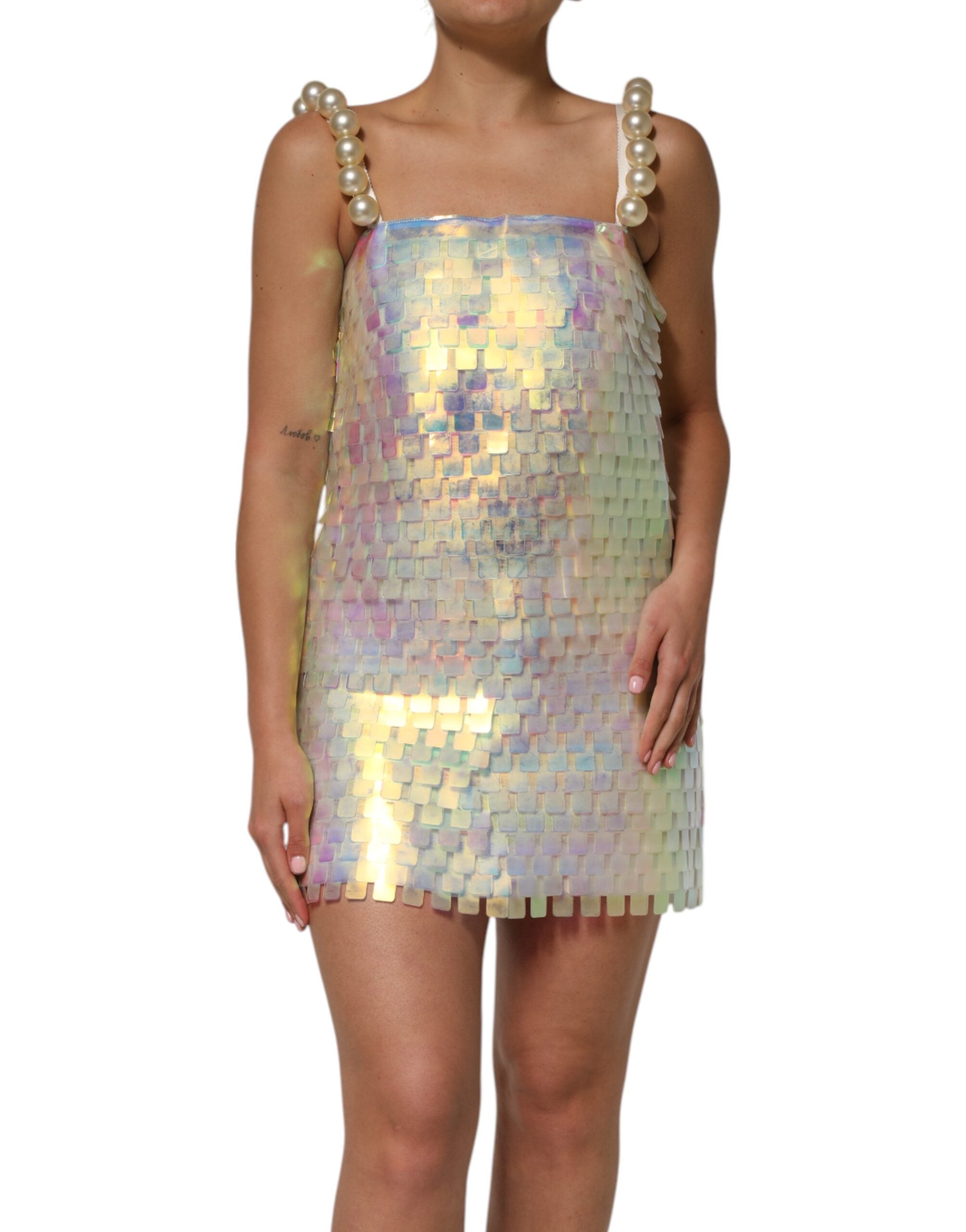 Multicolor Sequin Holographic Mini  Dress - ventzia