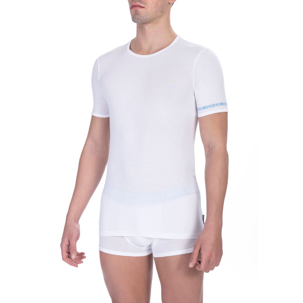 White Cotton Men's T-Shirt - ventzia