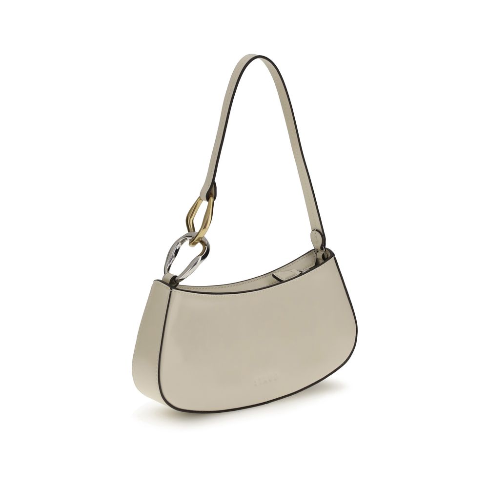 Cream Calf Leather Bos Taurus Shoulder Bag - ventzia