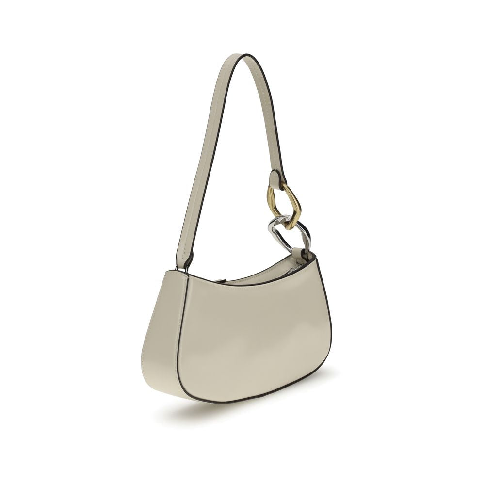 Cream Calf Leather Bos Taurus Shoulder Bag - ventzia