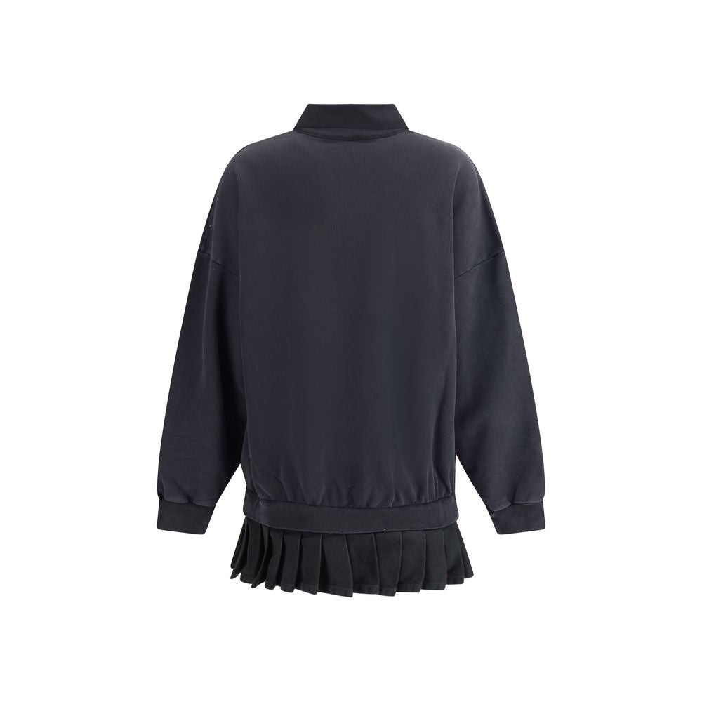 Black Cotton Casual Dress