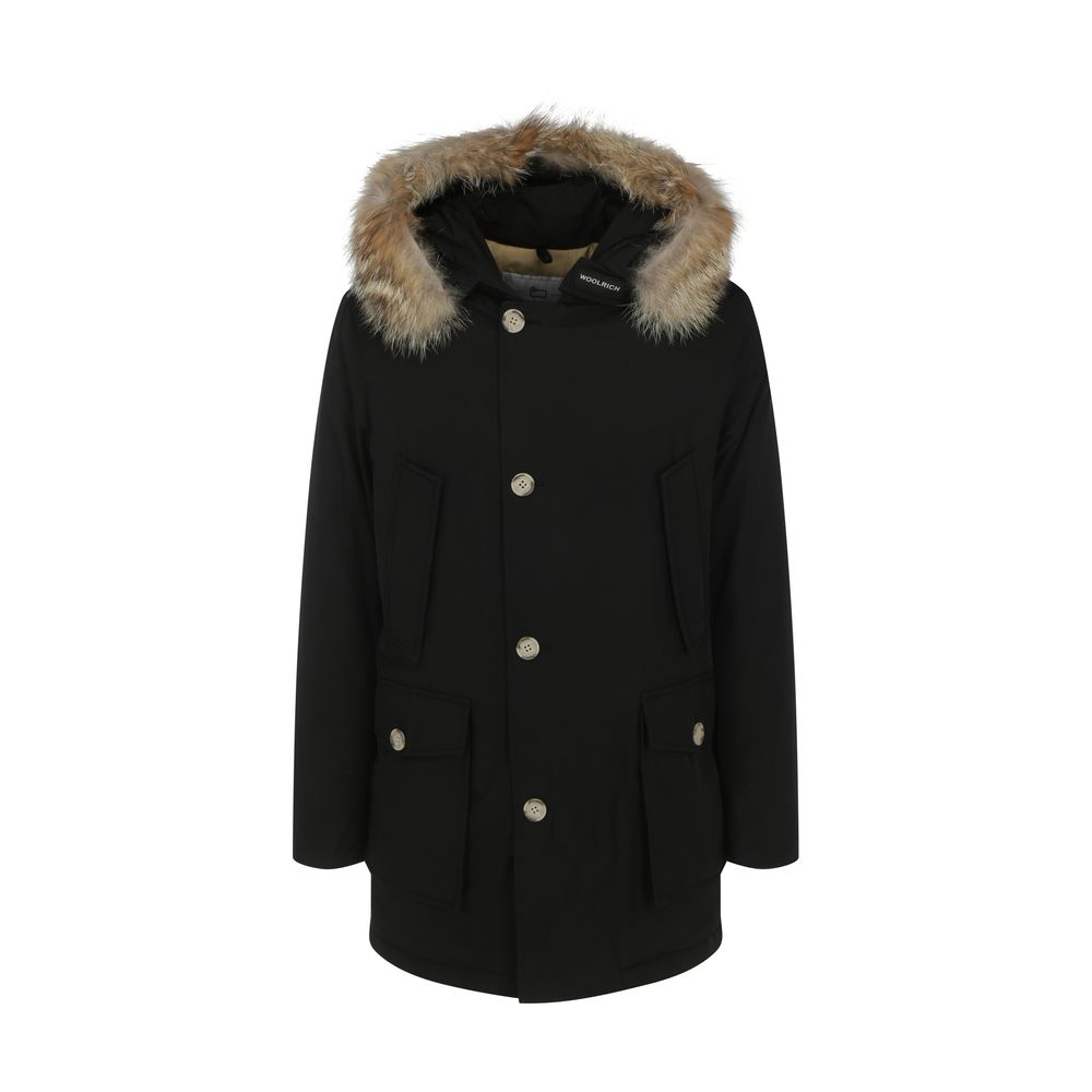 Black Cotton Parka - ventzia