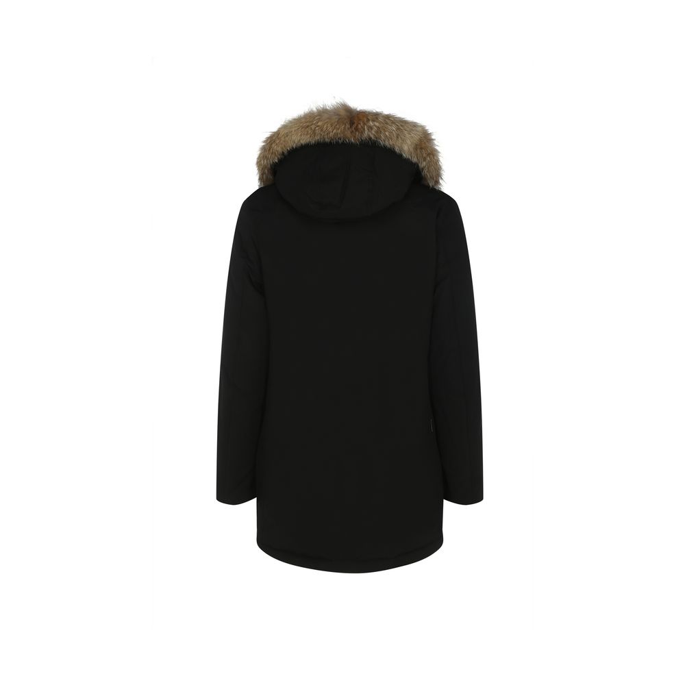 Black Cotton Parka - ventzia