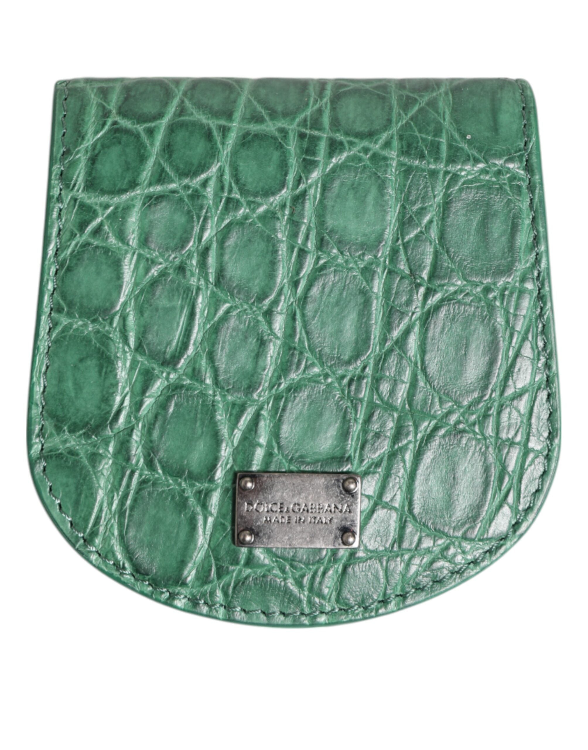 Green Exotic Skin Coin Condom Case Holder Pocket Wallet - ventzia