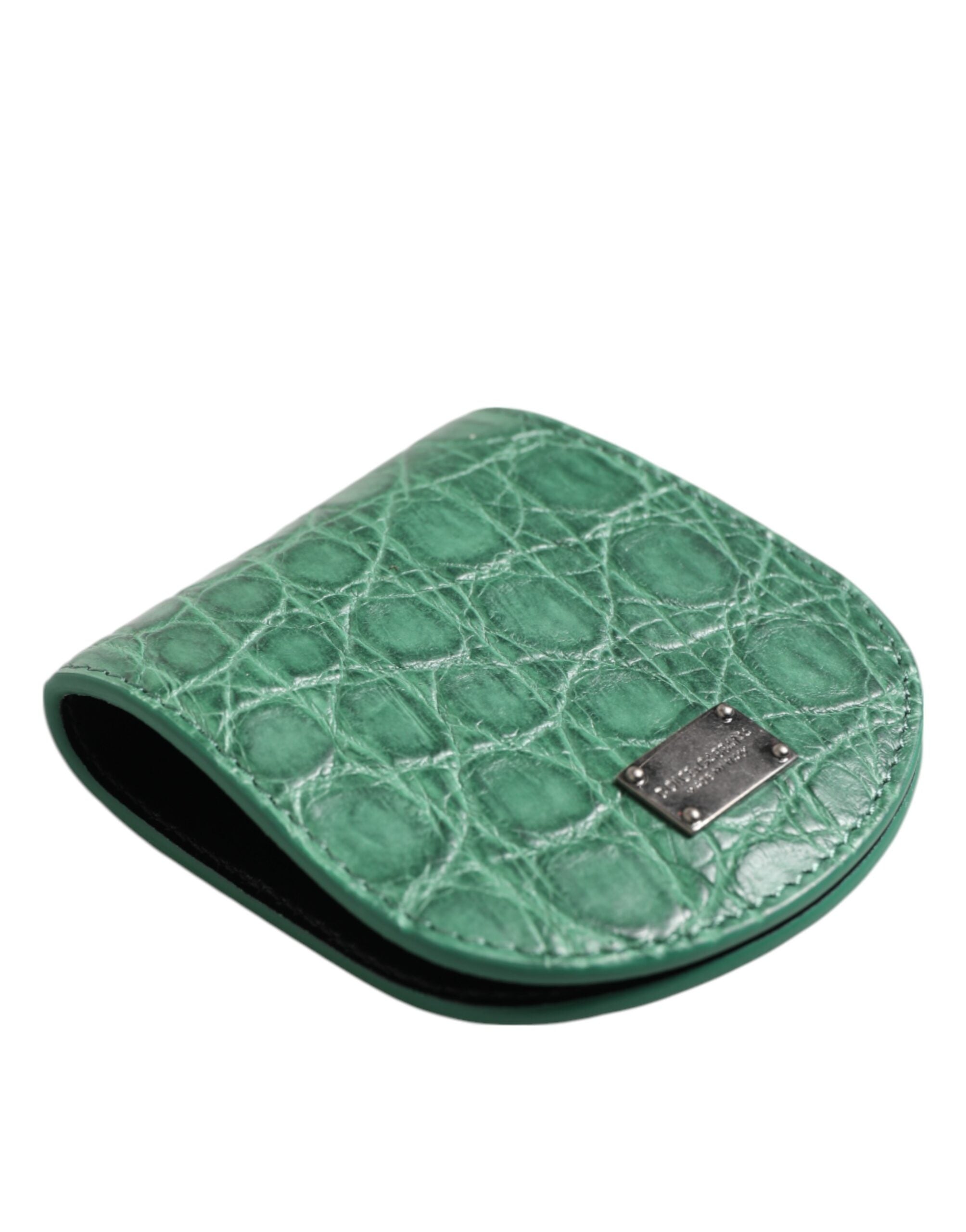 Green Exotic Skin Coin Condom Case Holder Pocket Wallet - ventzia