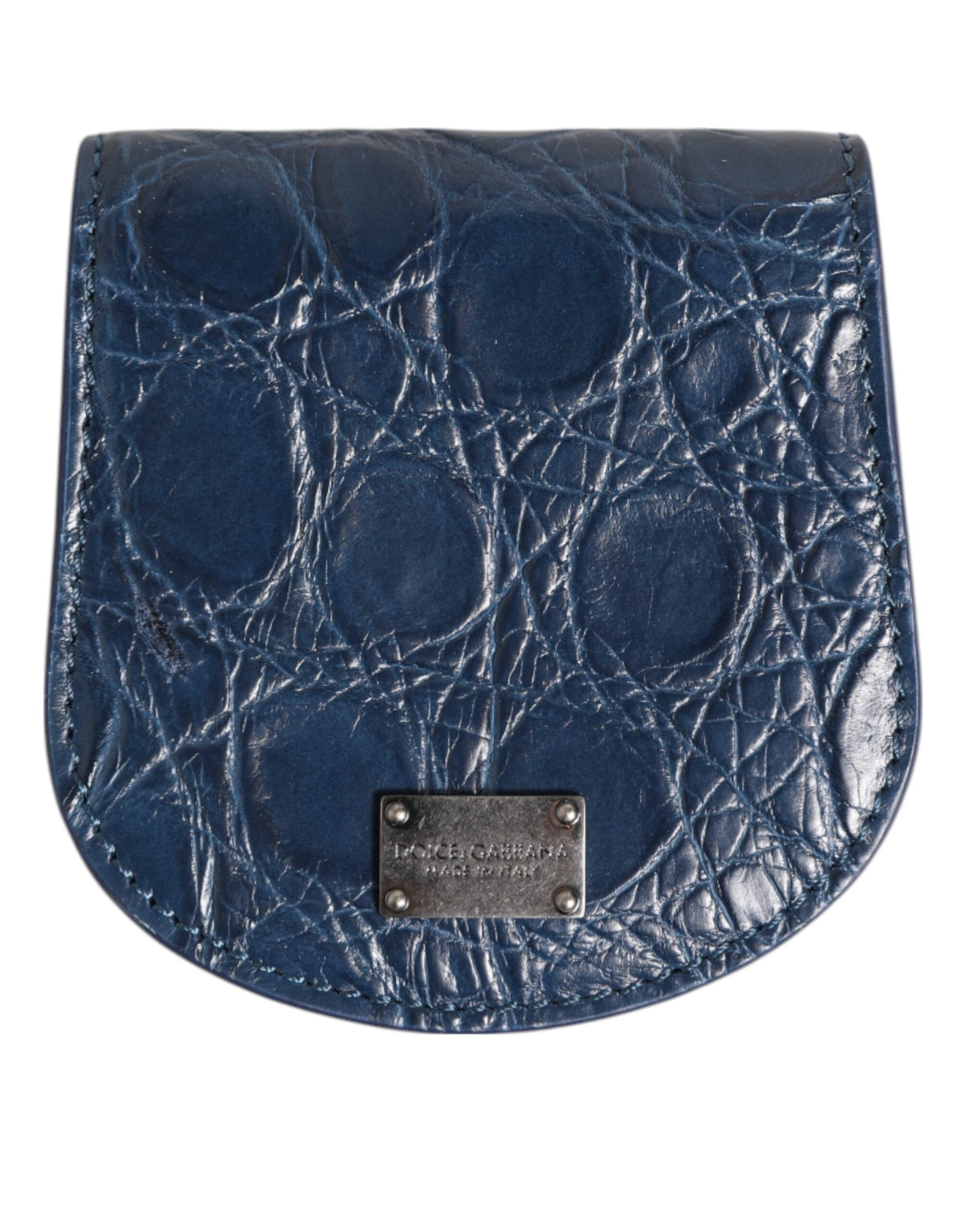 Blue Exotic Skin Coin Condom Case Holder Pocket Wallet - ventzia