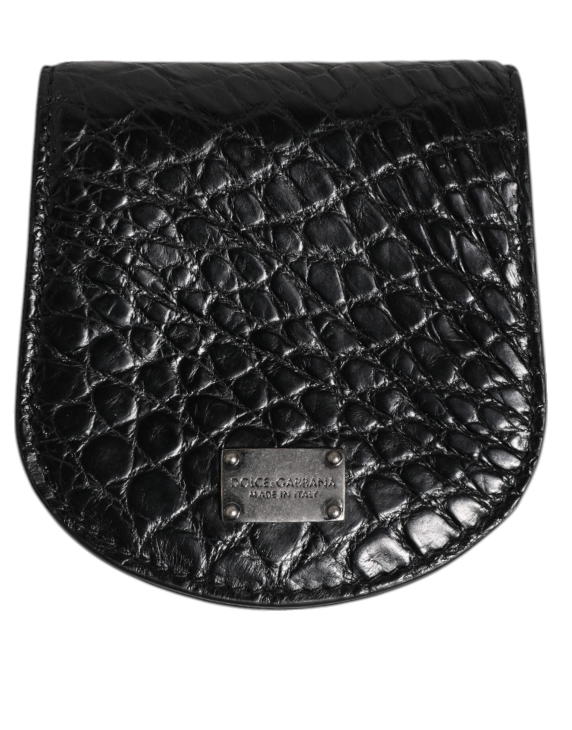 Black Exotic Skin Coin Condom Case Holder Pocket Wallet - ventzia