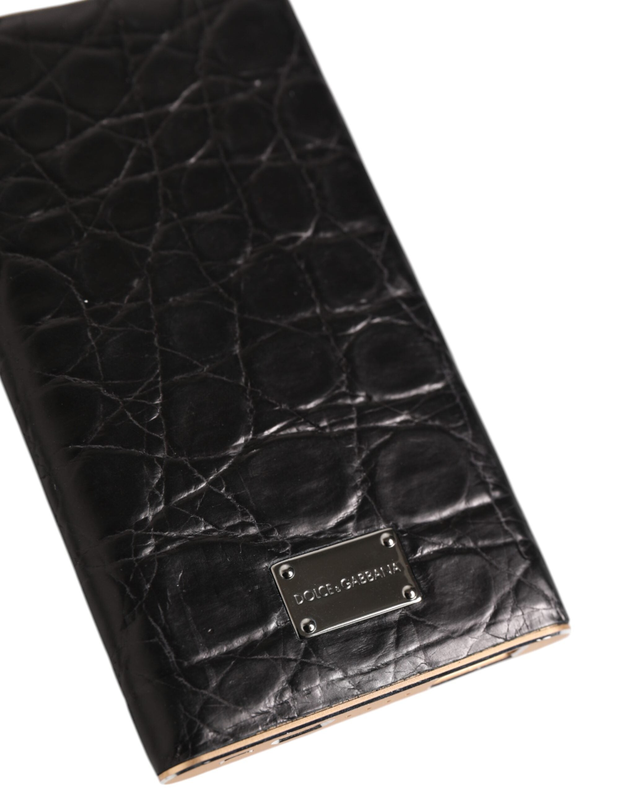 Black Leather Exotic Skin 3000mAh Power Bank Charger USB - ventzia