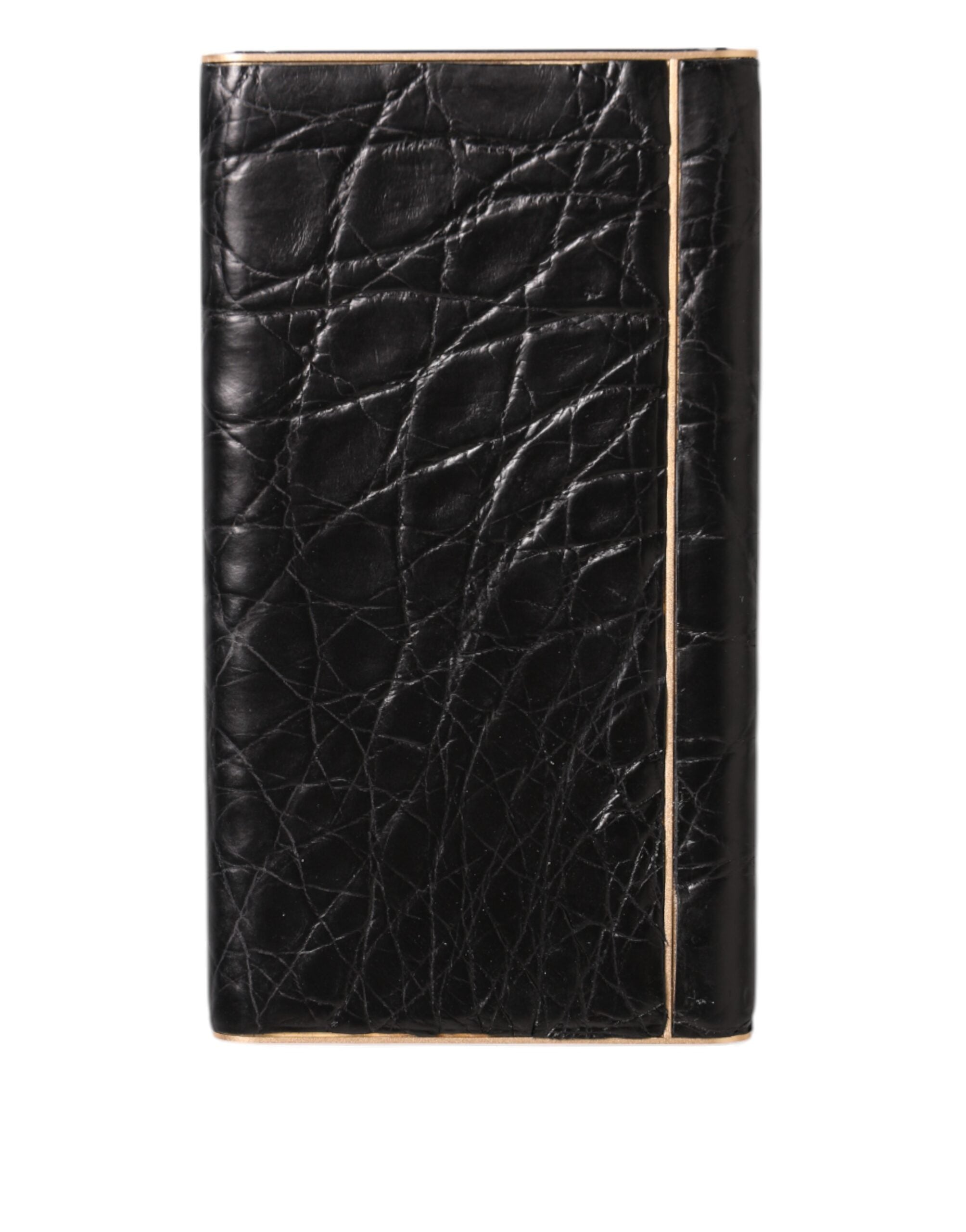 Black Leather Exotic Skin 3000mAh Power Bank Charger USB - ventzia