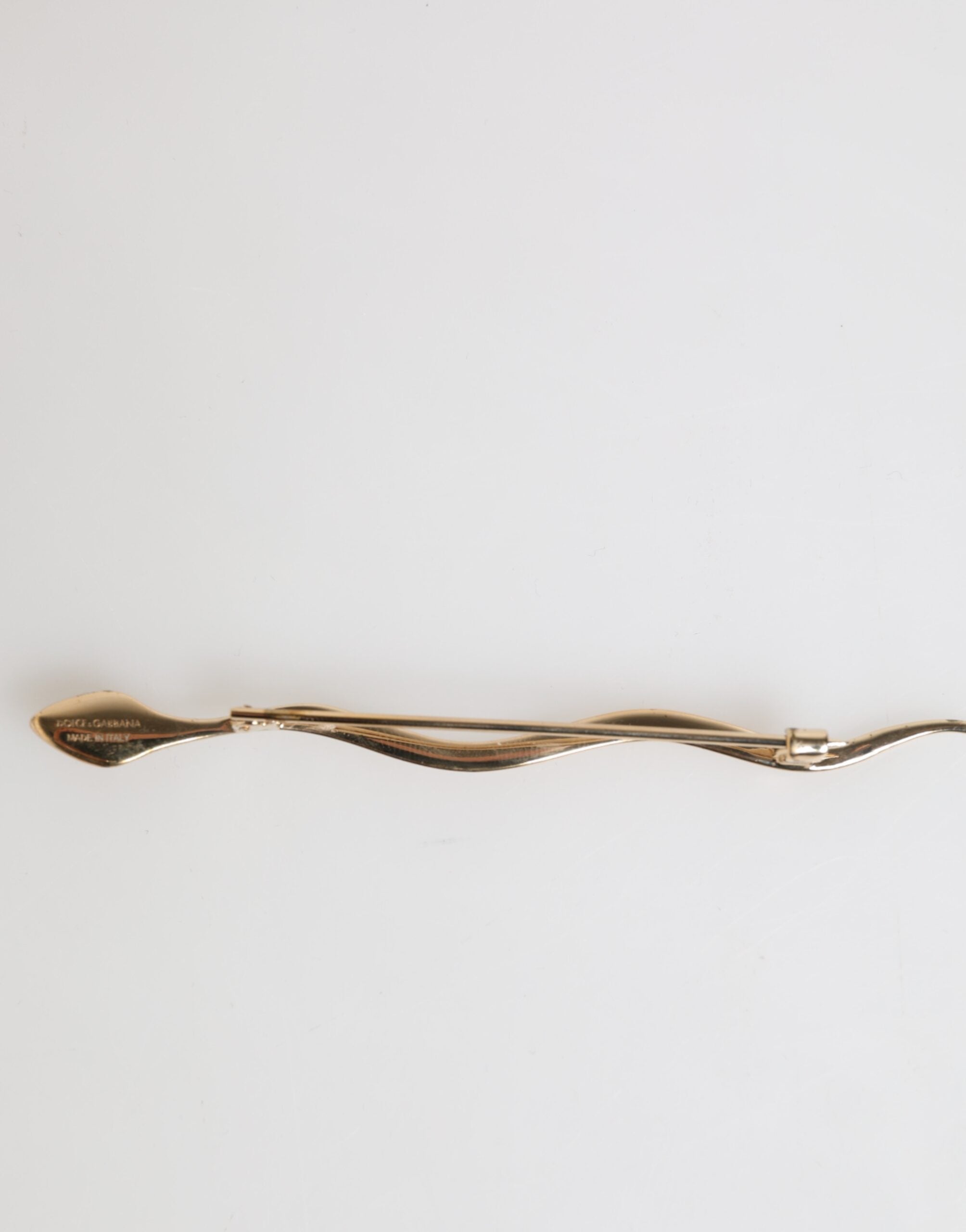 Gold Brass Red Crystal Spilla Serpente Mens Brooch Pin - ventzia