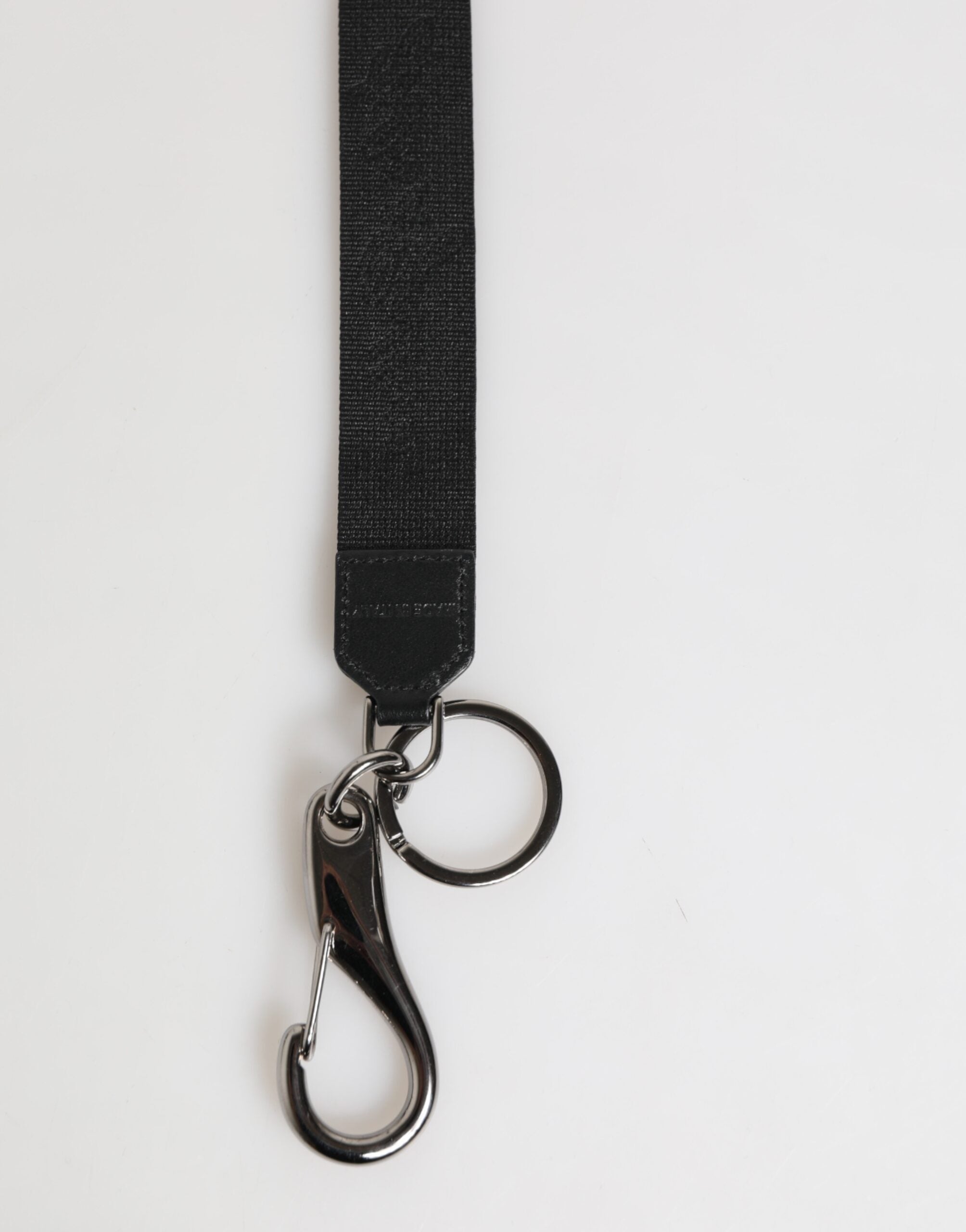 Black Yellow Polyester DG Logo Silver Keychain Keyring - ventzia