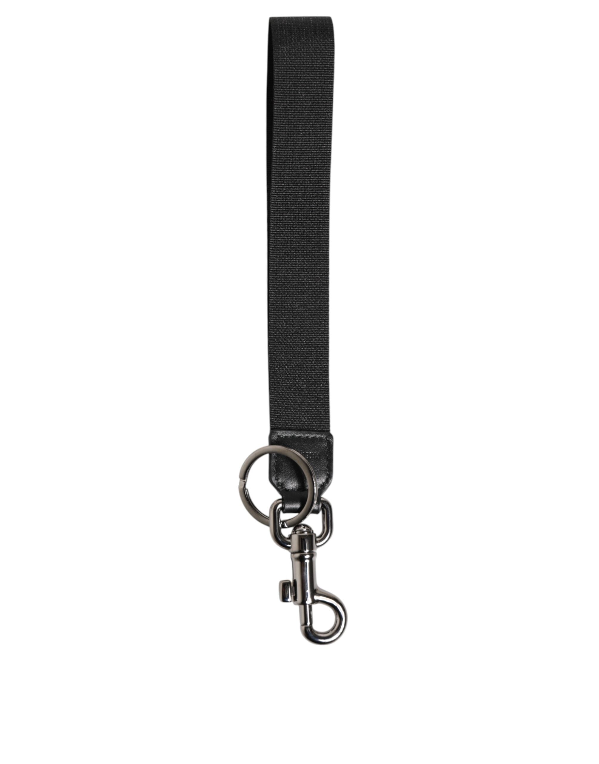 Black Red DG Logo Polyester Silver Men Keychain Keyring - ventzia