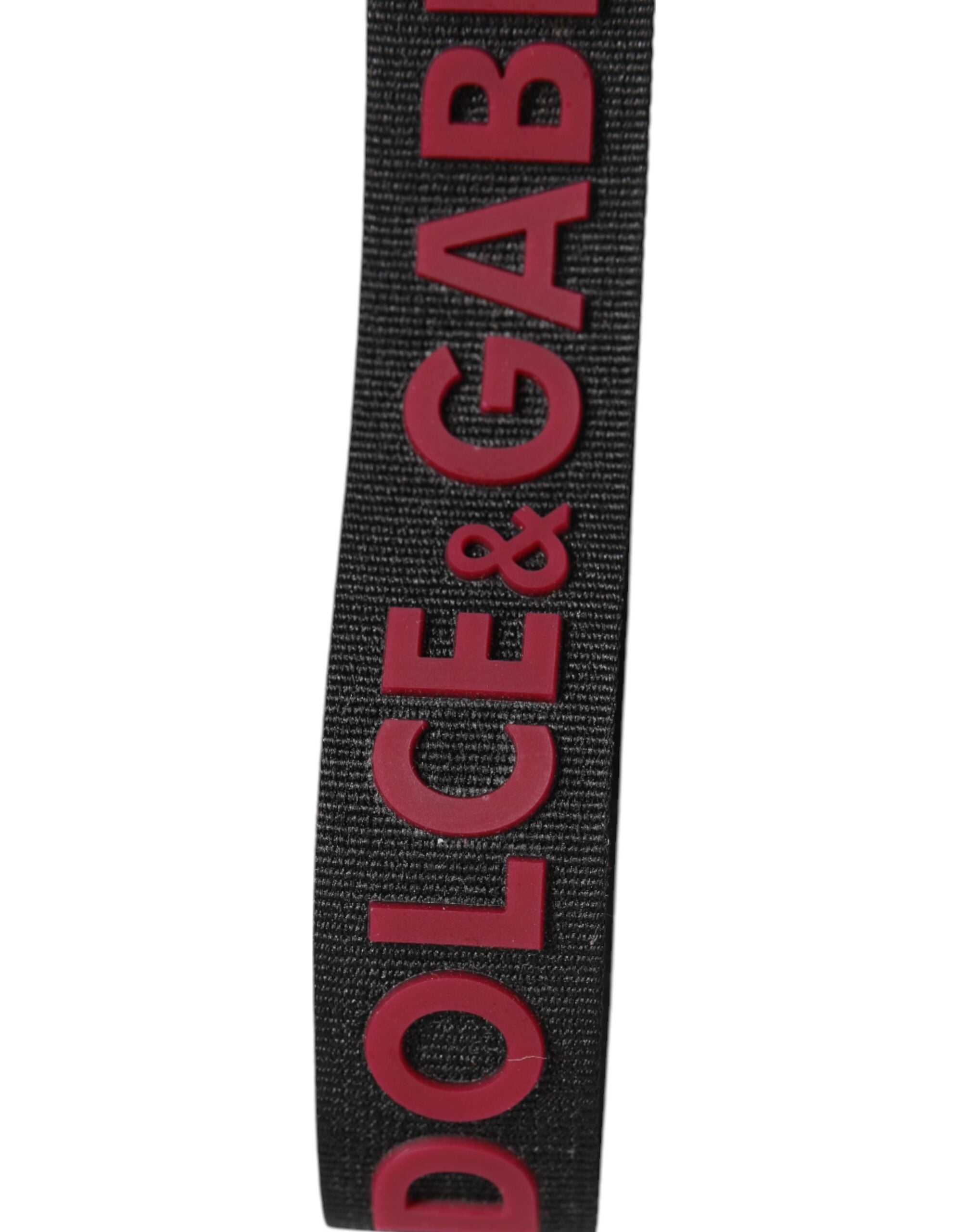 Black Red DG Logo Polyester Silver Men Keychain Keyring - ventzia