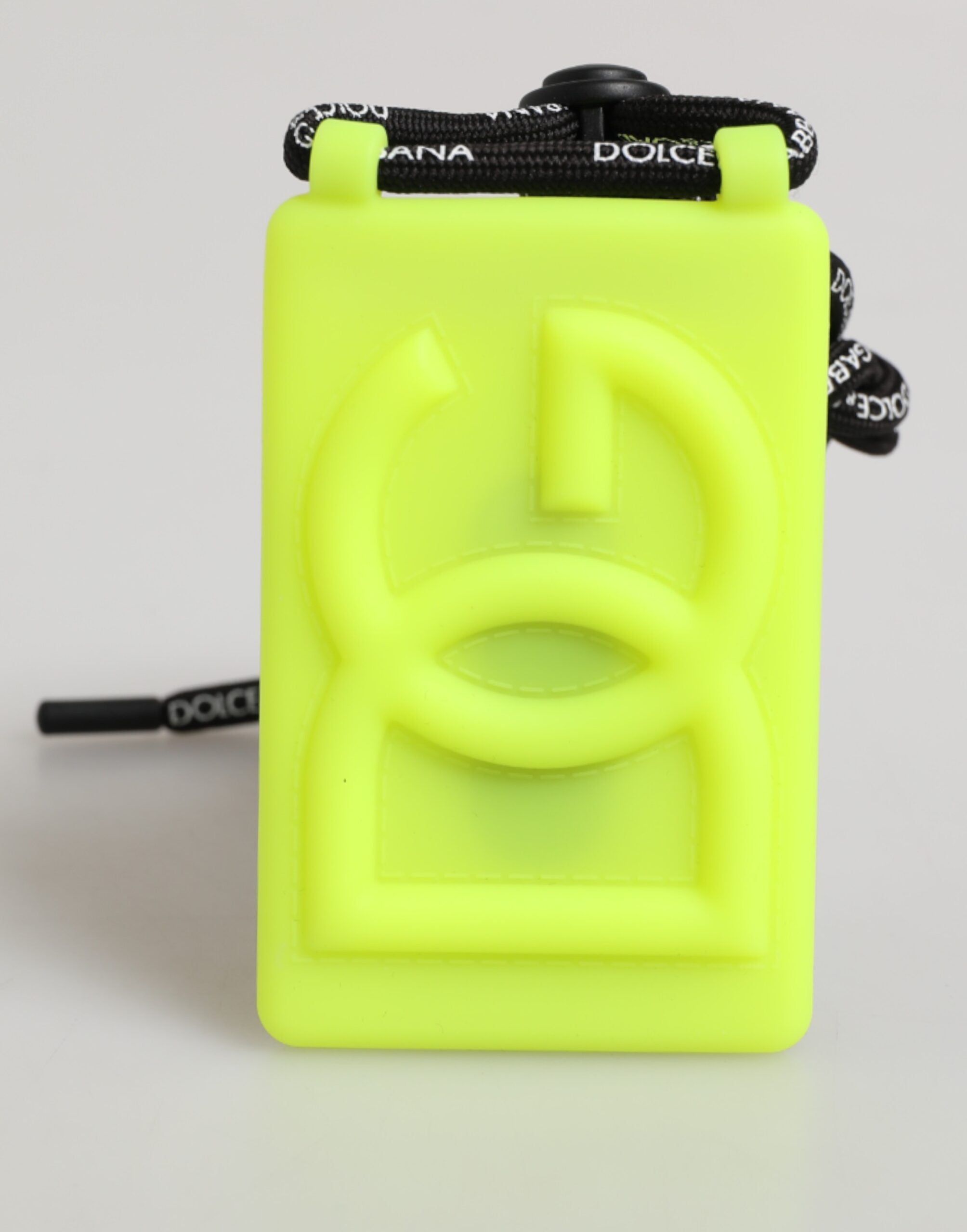 Yellow Green Rubber DG Embossed Adjustable Badge Holder - ventzia