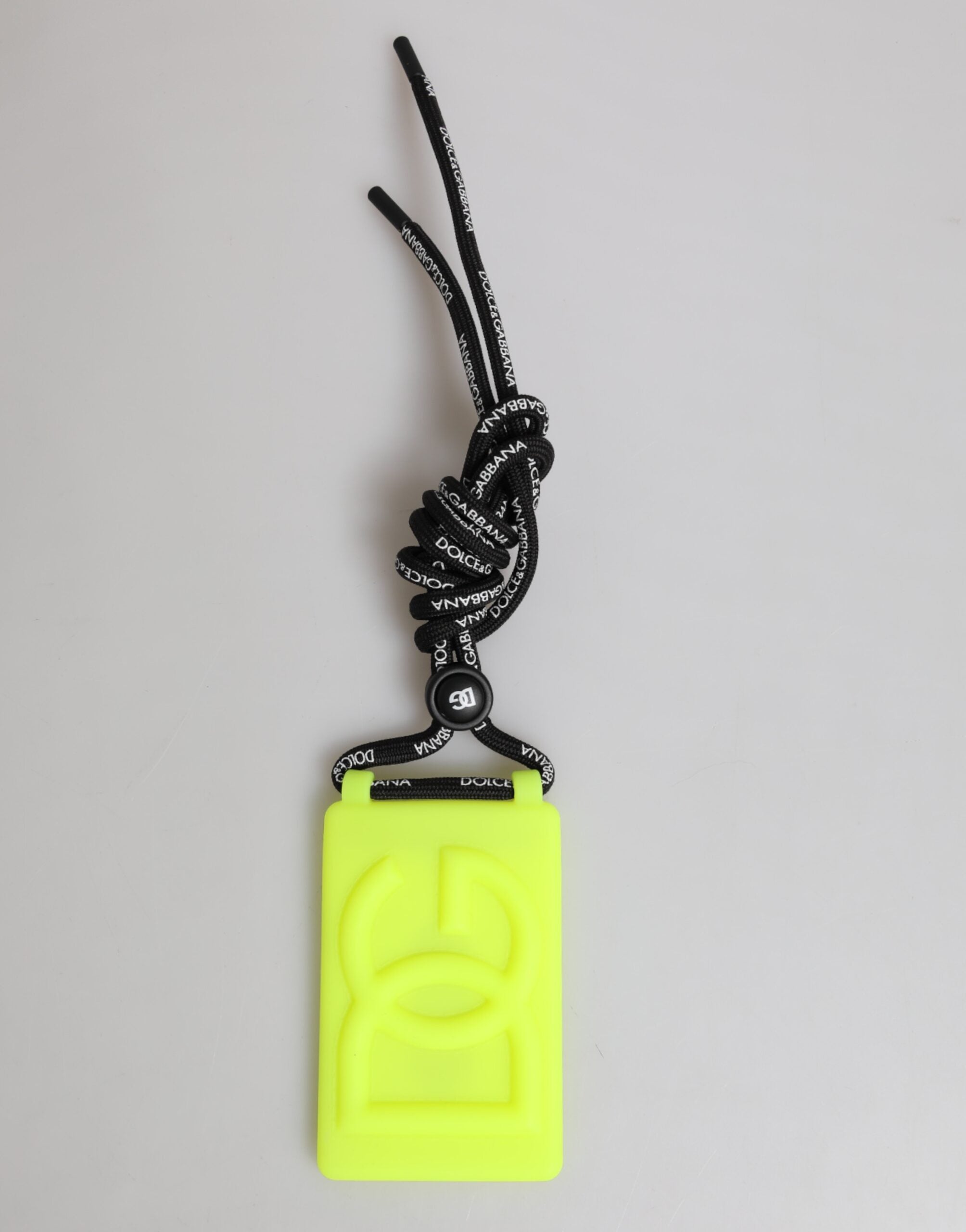 Yellow Green Rubber DG Embossed Adjustable Badge Holder - ventzia