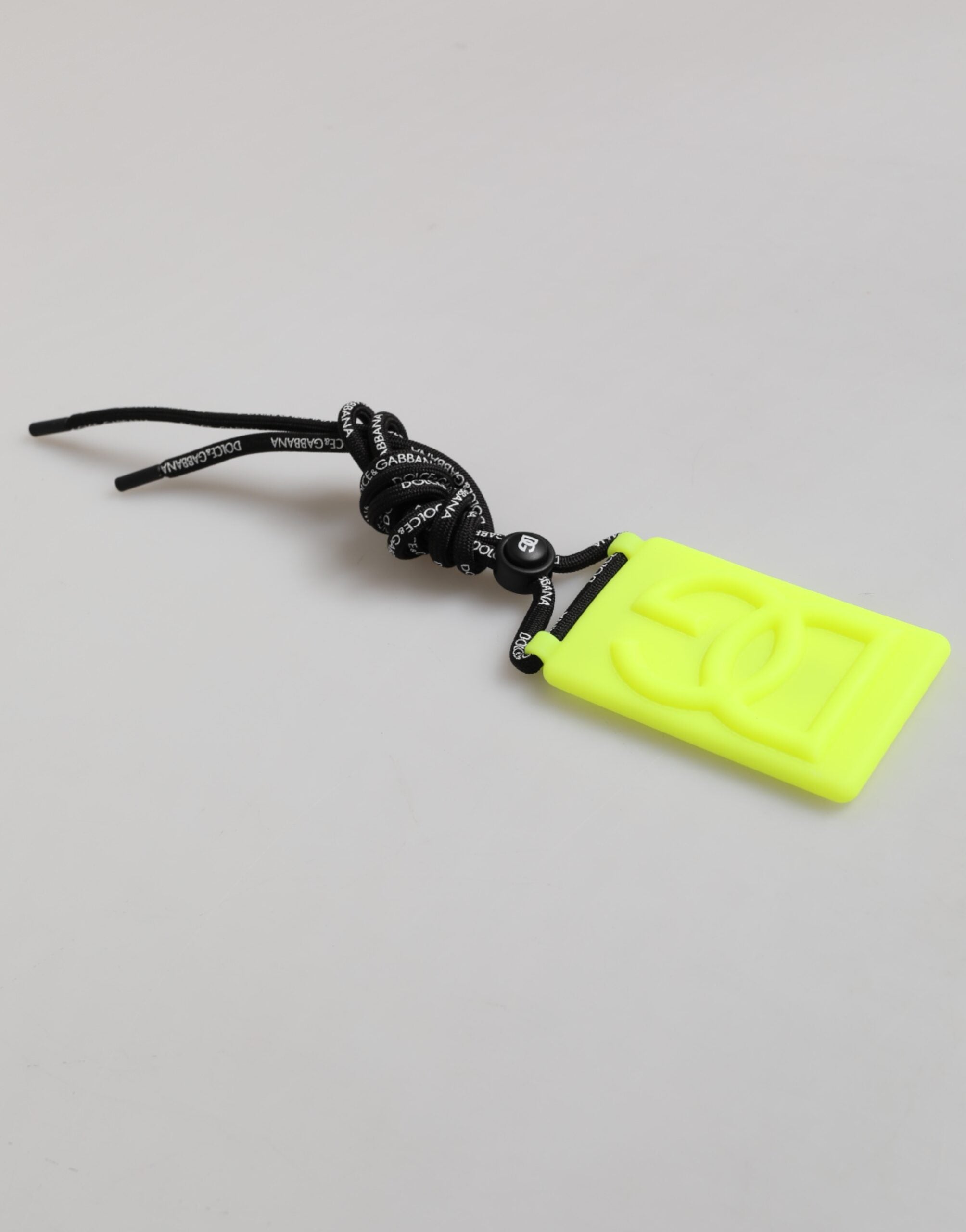 Yellow Green Rubber DG Embossed Adjustable Badge Holder - ventzia