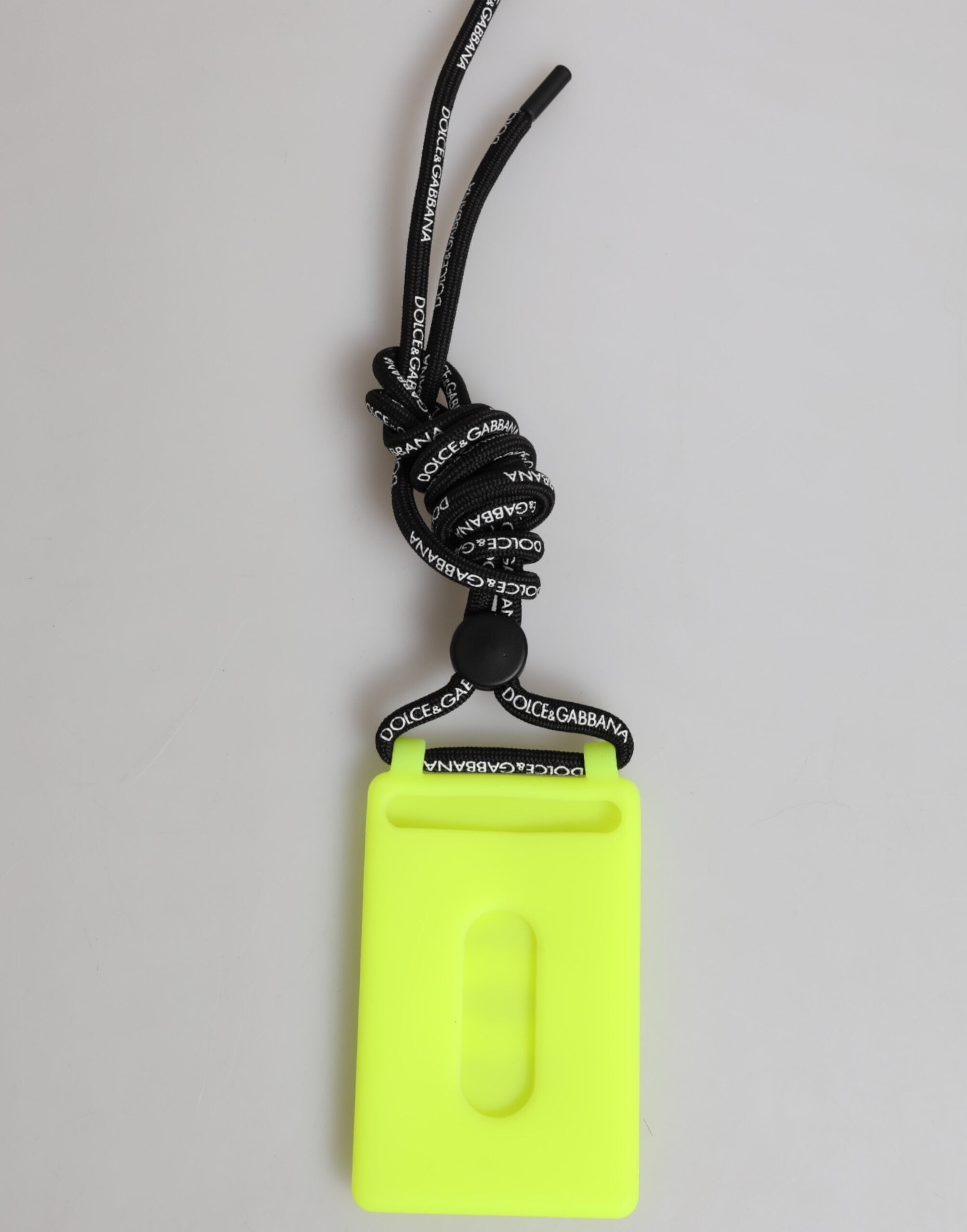 Yellow Green Rubber DG Embossed Adjustable Badge Holder - ventzia