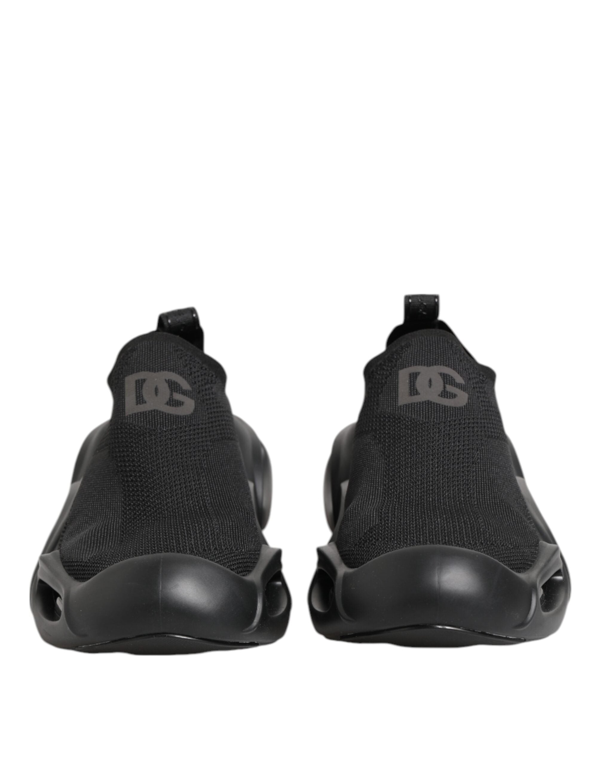 Black Slip On Wave Low Top Men Sneaker Shoes - ventzia