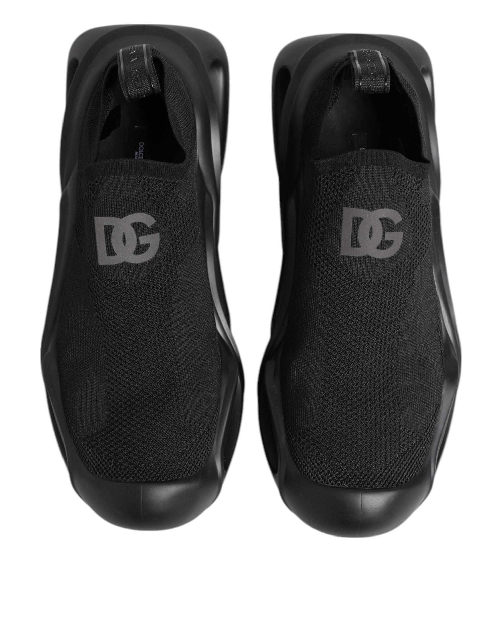 Black Slip On Wave Low Top Men Sneaker Shoes - ventzia