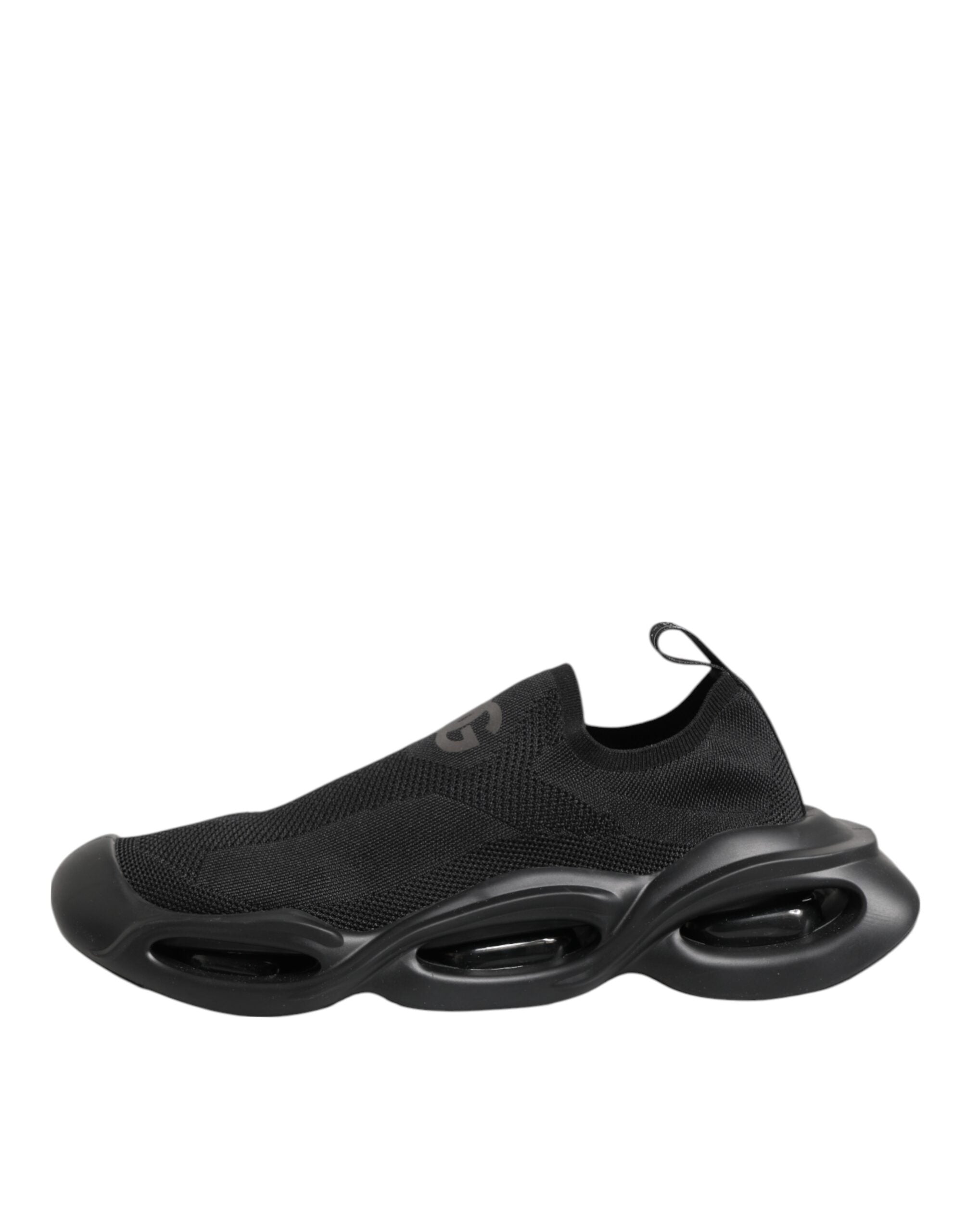 Black Slip On Wave Low Top Men Sneaker Shoes - ventzia