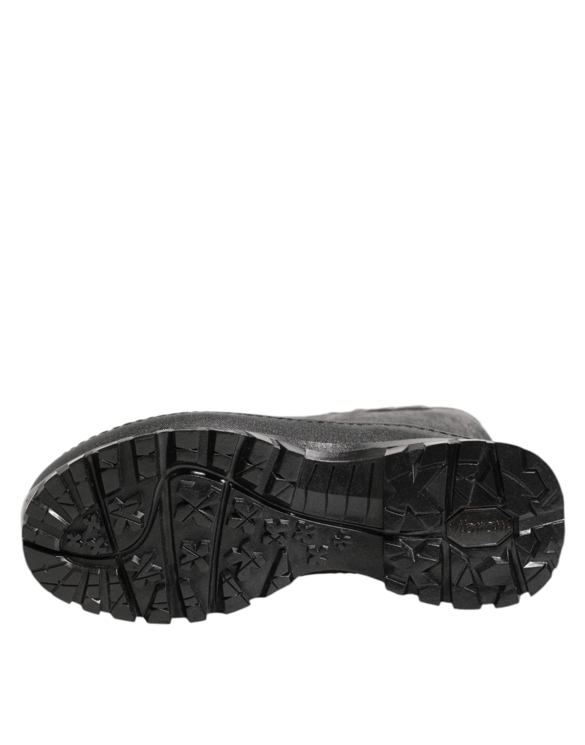 Metallic Black Pull On Rain Boots Men Shoes - ventzia