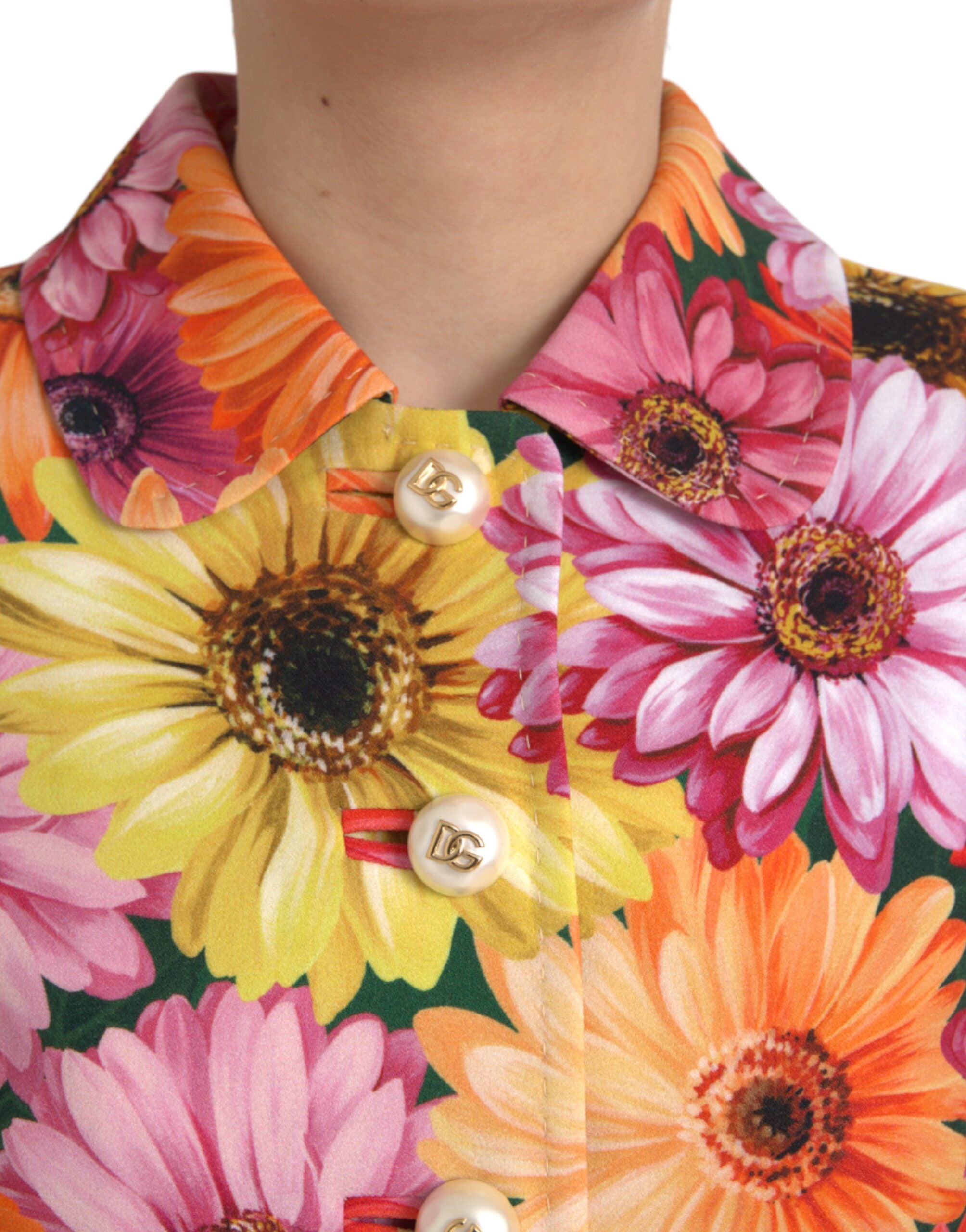 Multicolor Daisy Print Floral Fantasy Jacket - ventzia