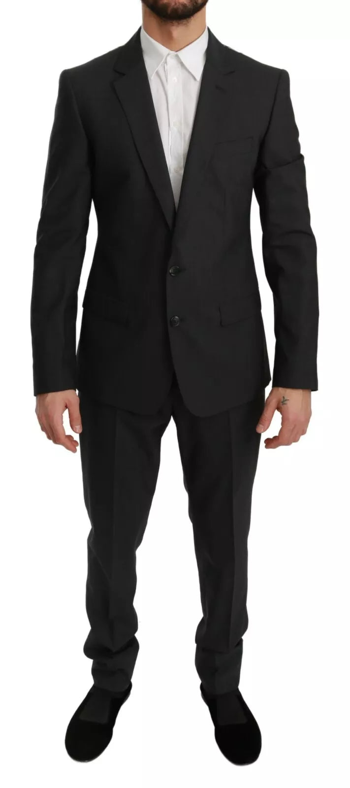 Slim Fit MARTINI Wool Gray Suit - ventzia