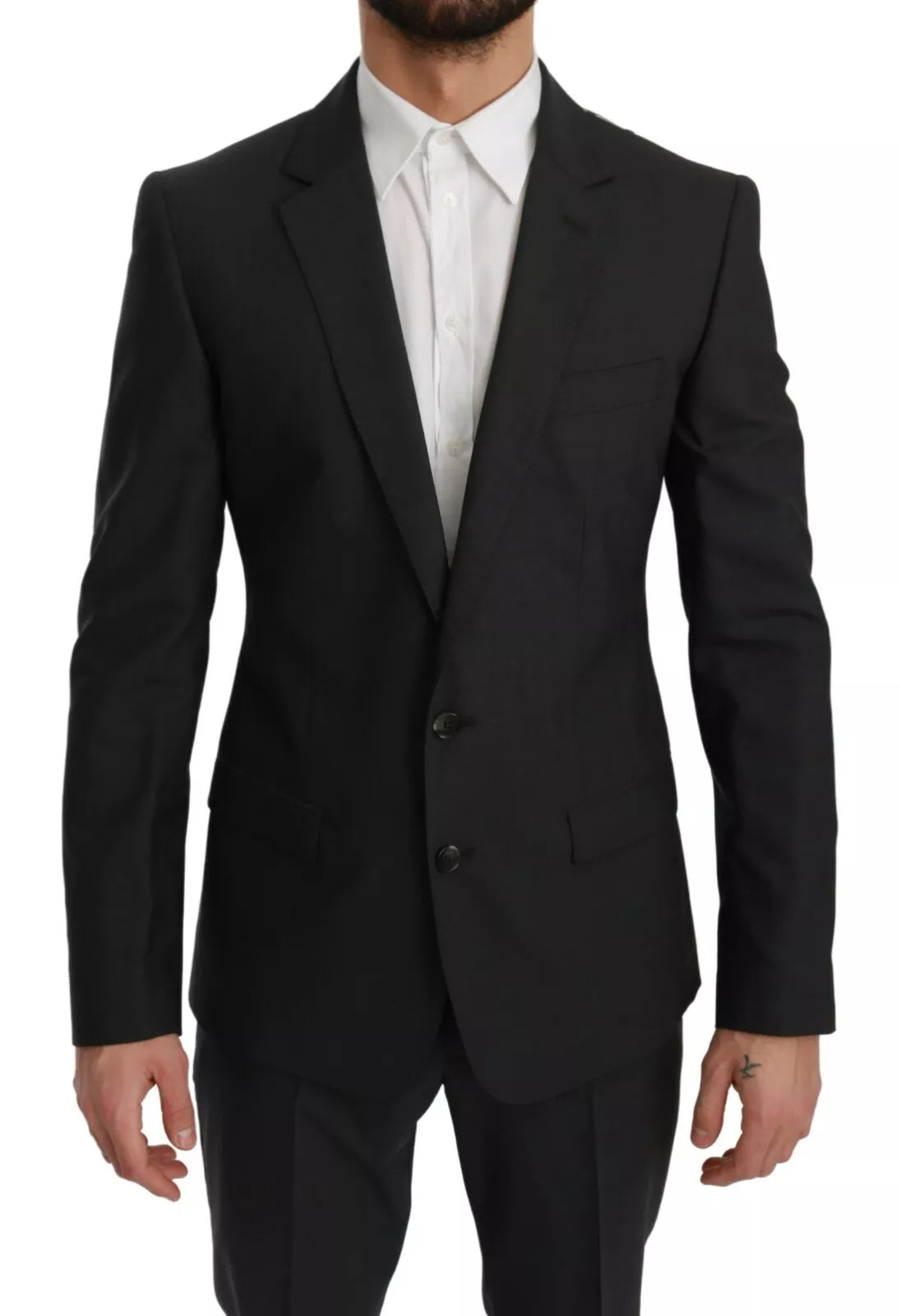 Slim Fit MARTINI Wool Gray Suit - ventzia
