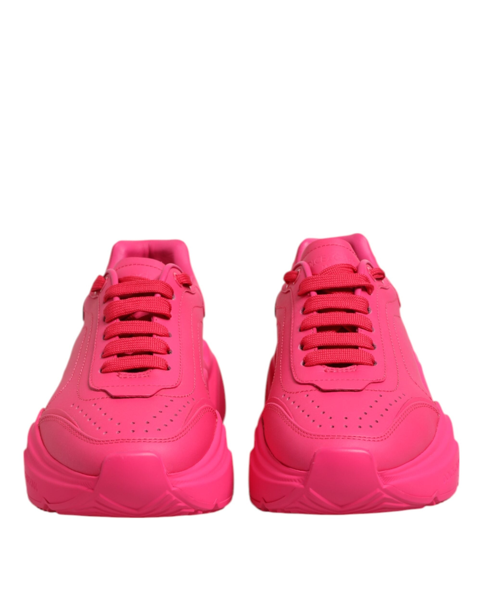Pink Leather Daymaster Low Top Sneakers Shoes - ventzia