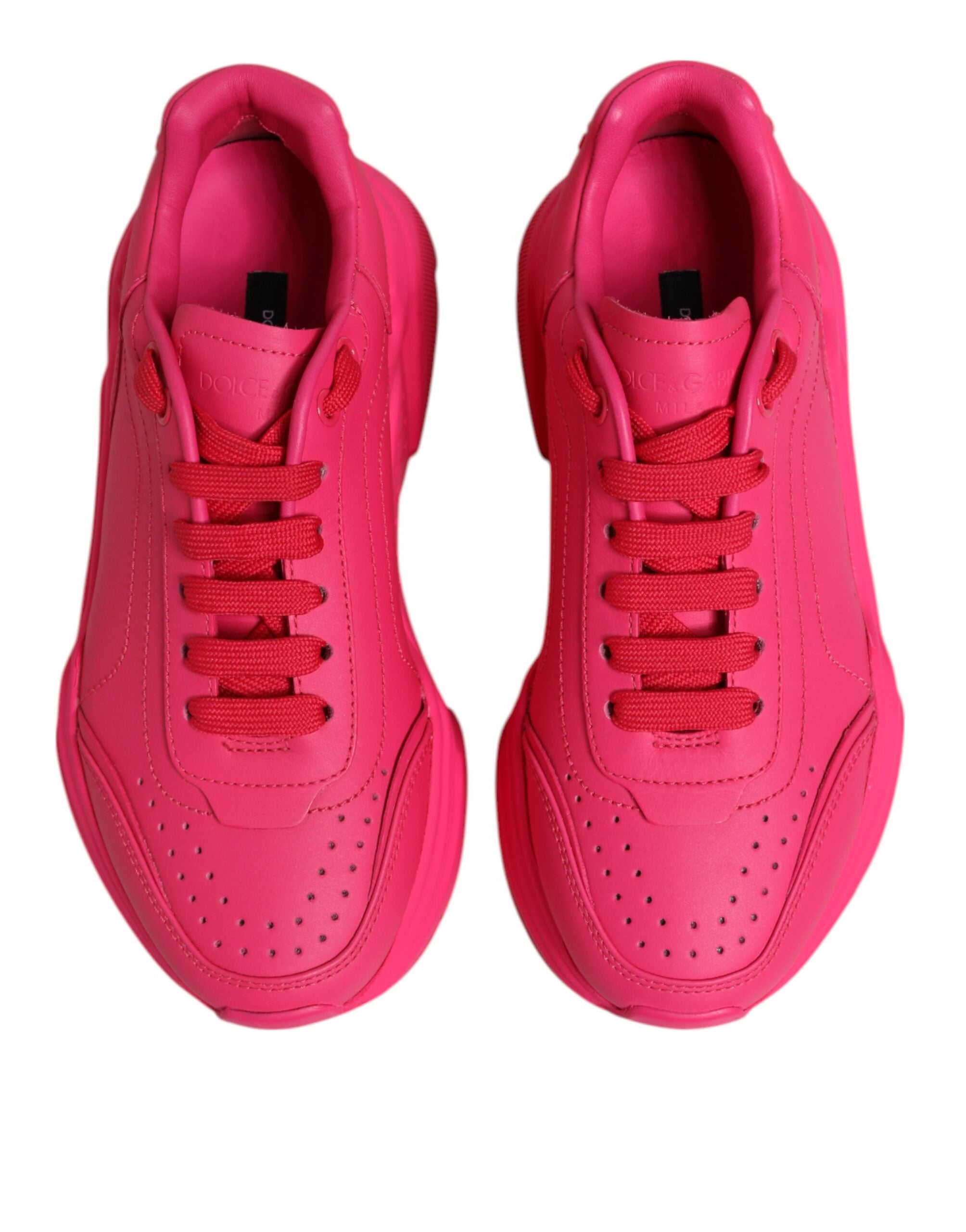 Pink Leather Daymaster Low Top Sneakers Shoes - ventzia
