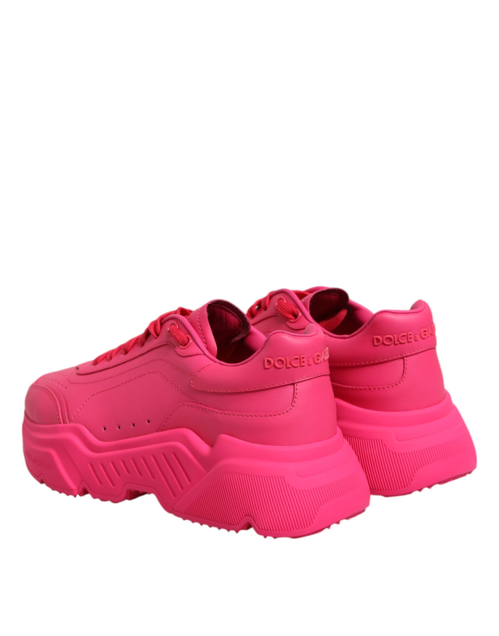 Pink Leather Daymaster Low Top Sneakers Shoes - ventzia