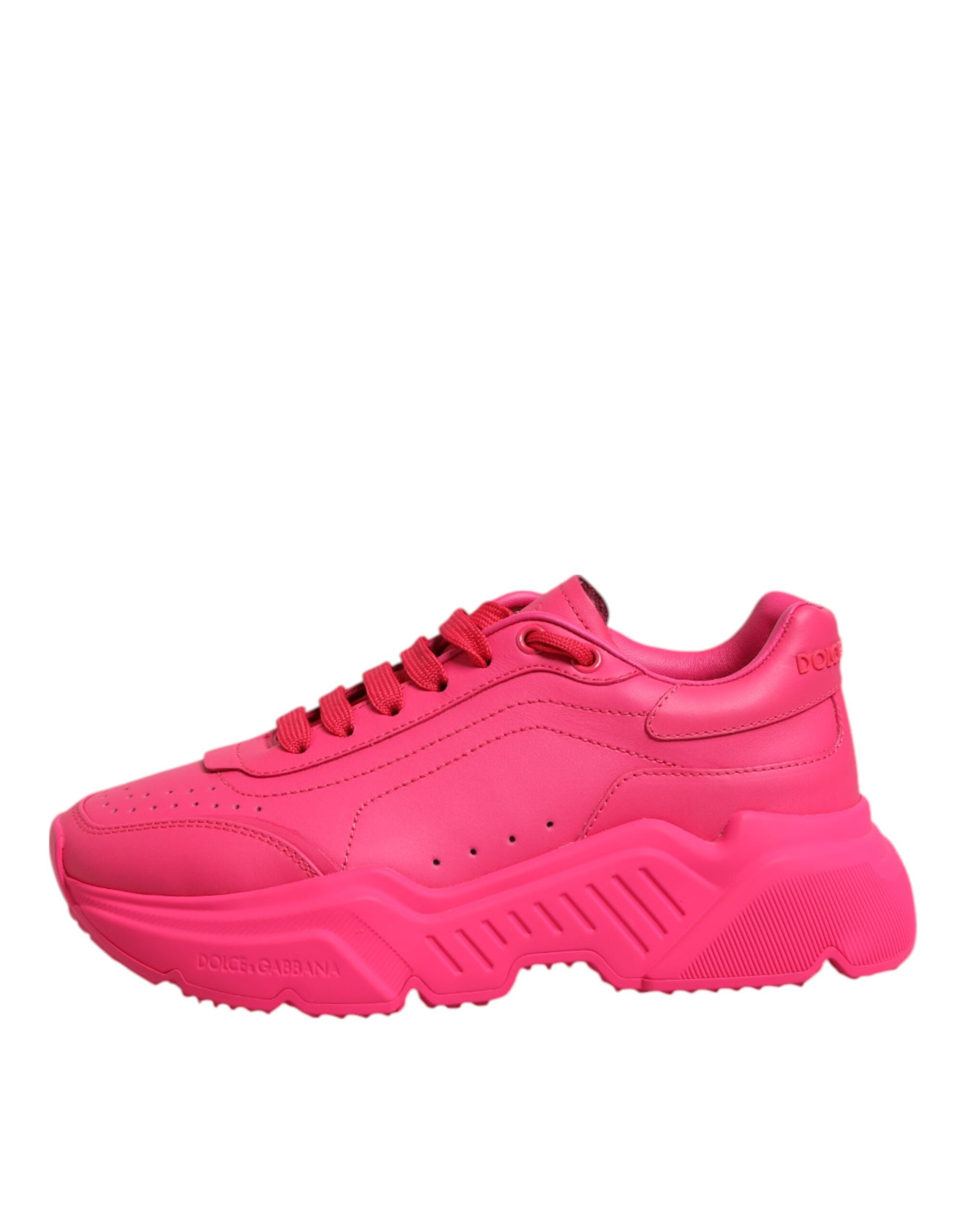 Pink Leather Daymaster Low Top Sneakers Shoes - ventzia