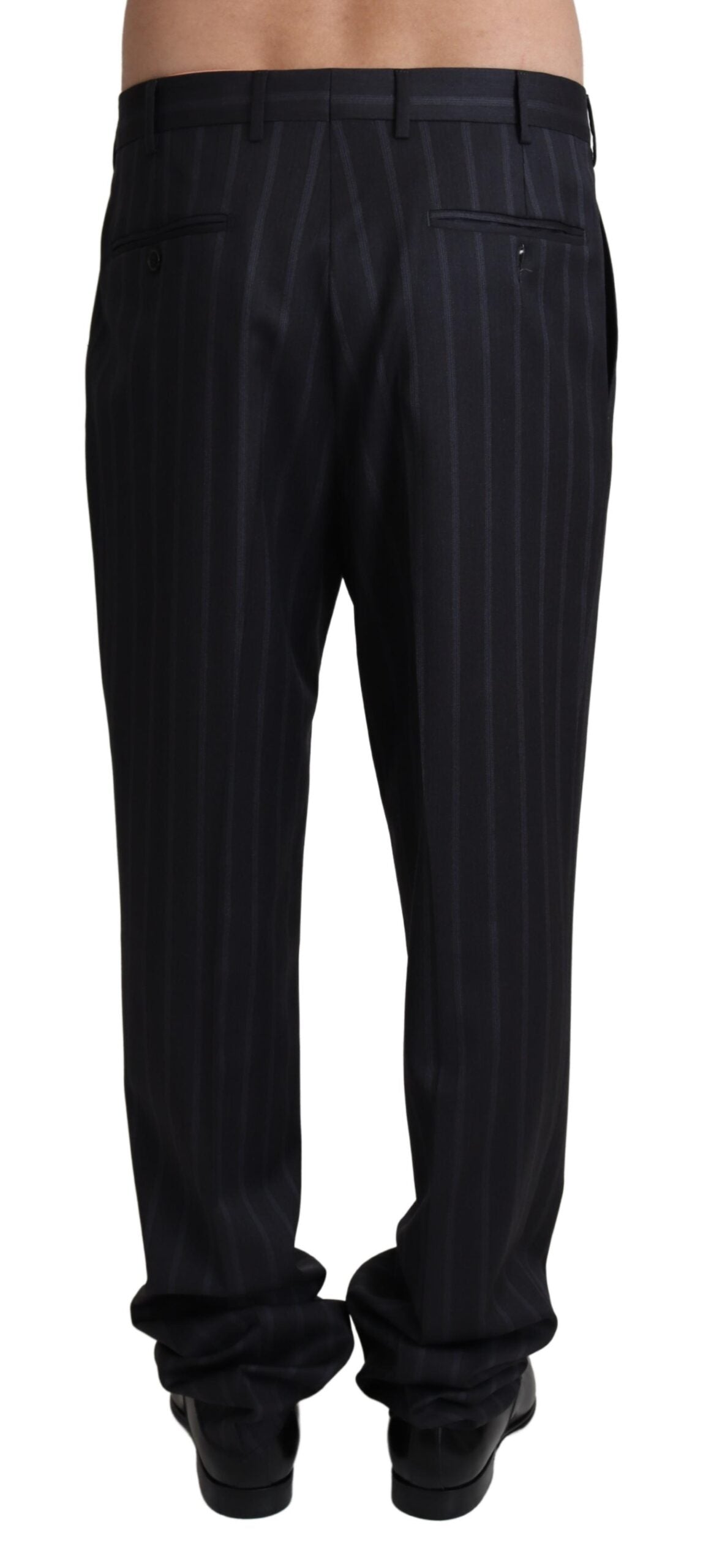 Gray Wool Blend Formal Trousers Pants - ventzia